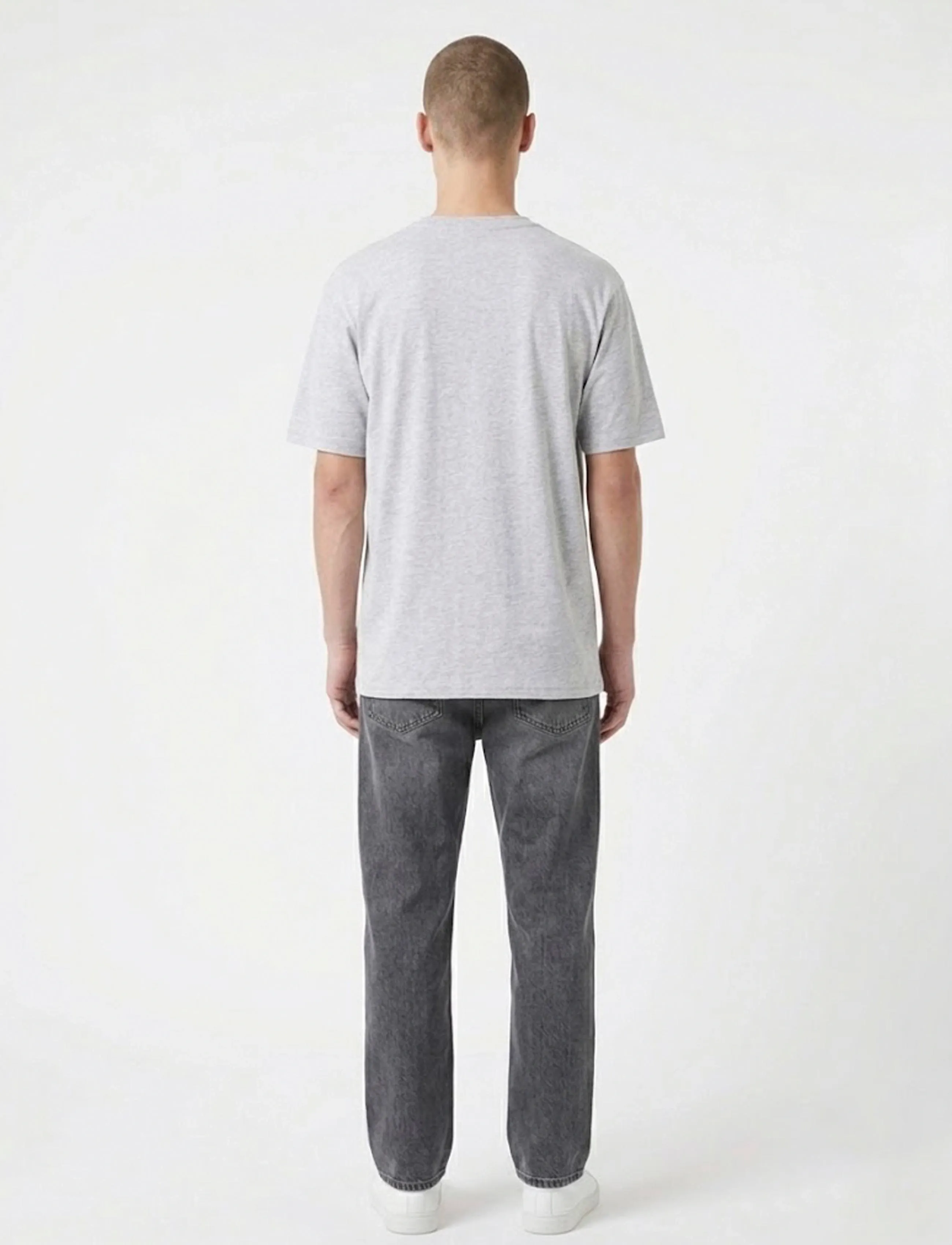 A QUESTION OF - Tee Print Emb - madalaimad hinnad - grey melange - 4