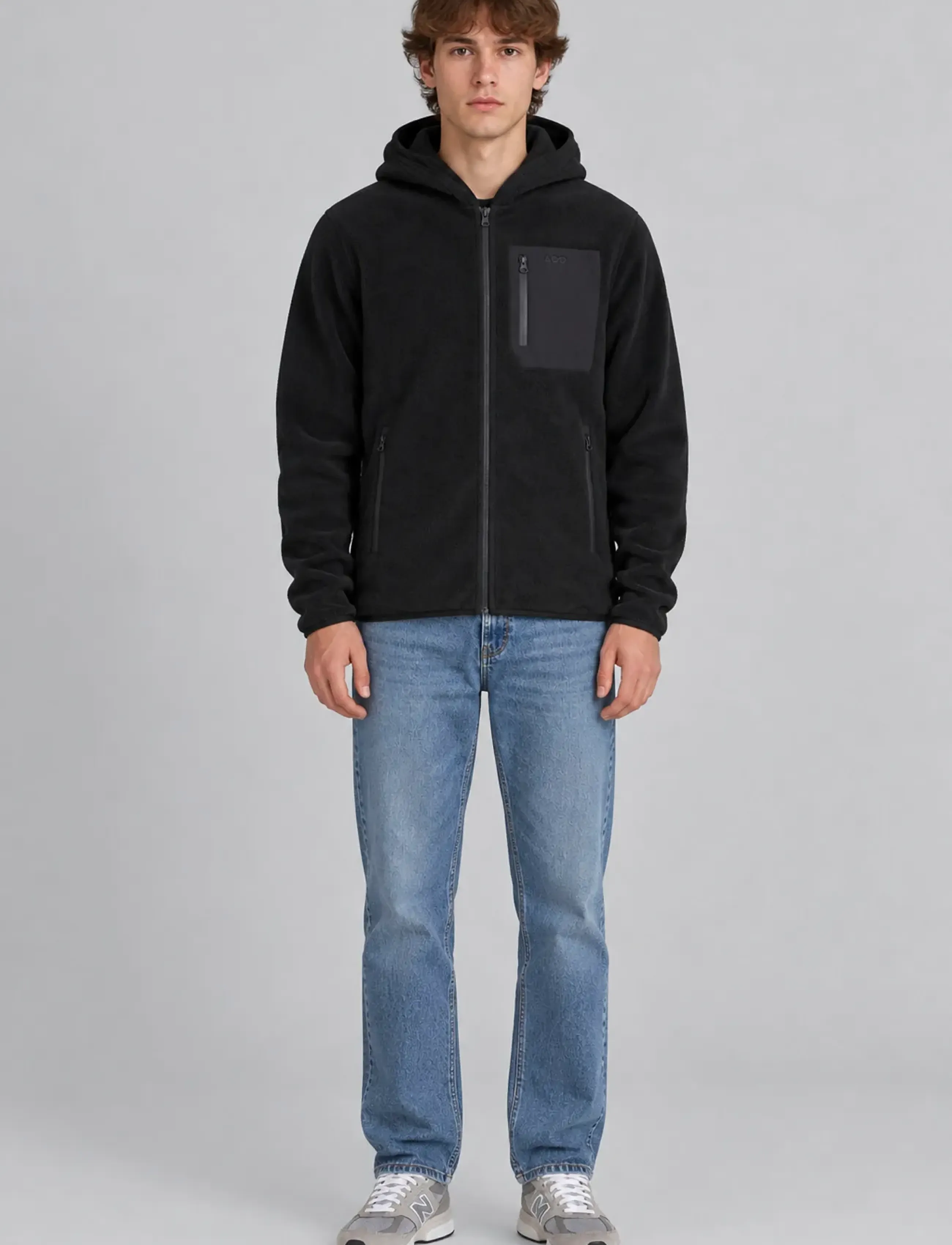 A QUESTION OF - David Micro Fleece Hoodie - sweatshirts - black - 0