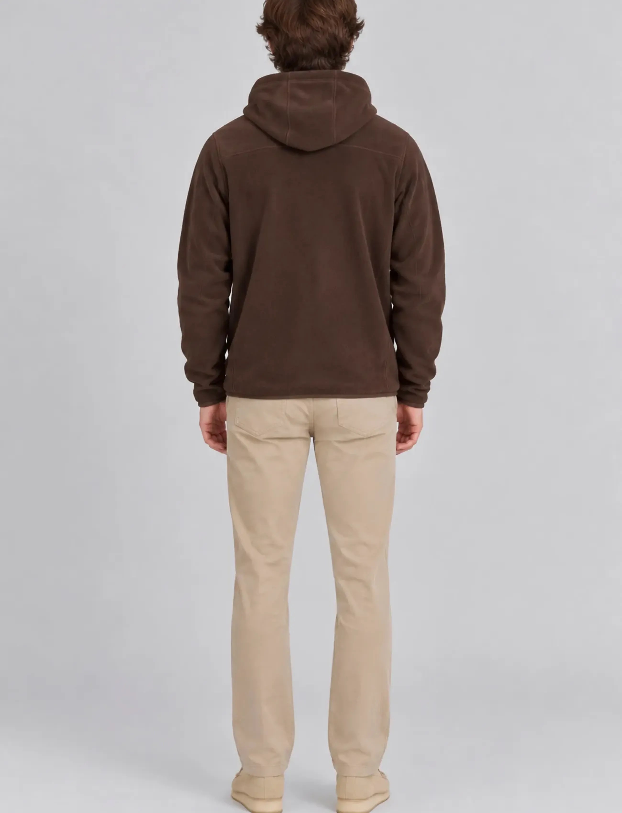 A QUESTION OF - David Micro Fleece Hoodie - sweatshirts - mocca - 4