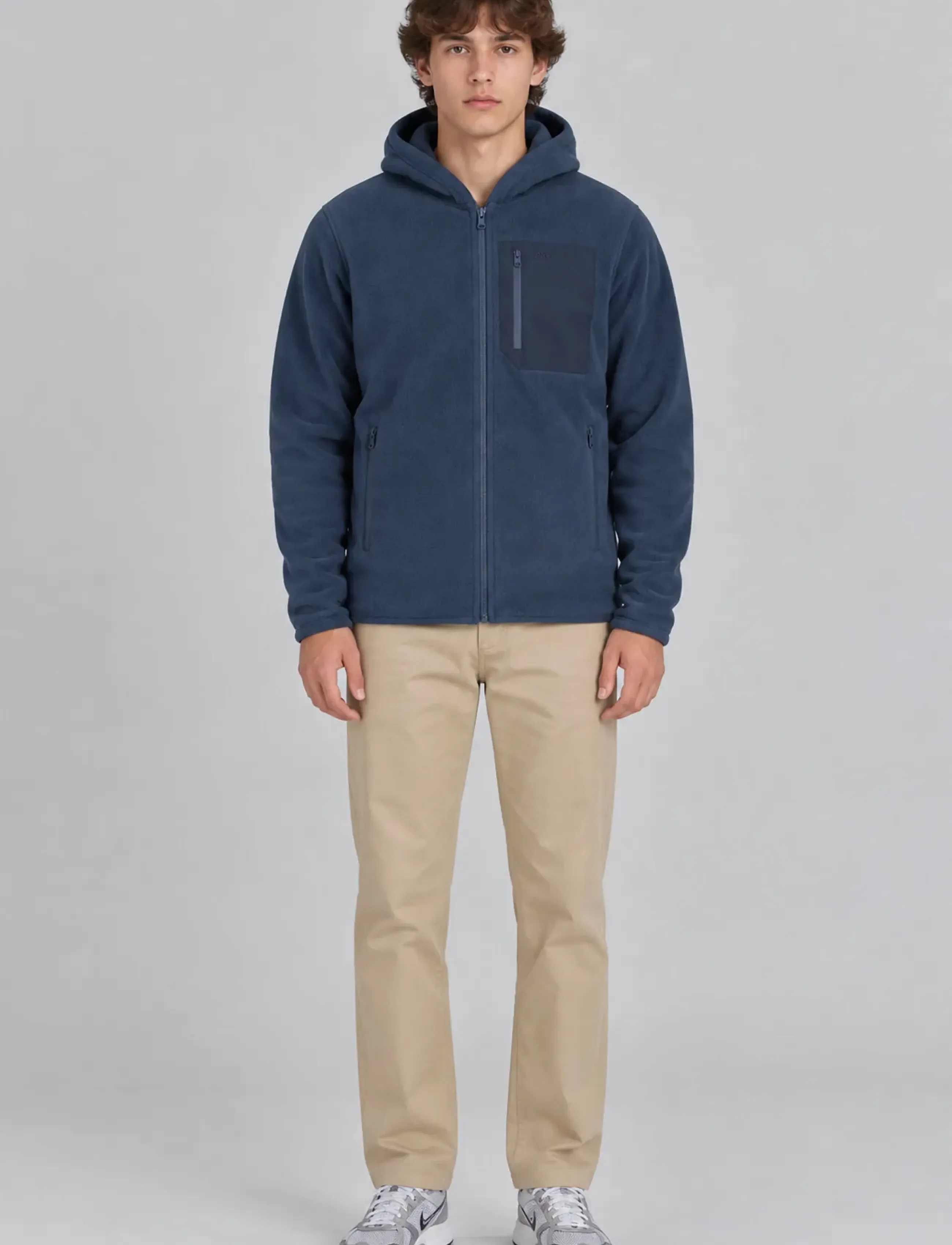 A QUESTION OF - David Micro Fleece Hoodie - sweatshirts - navy - 0