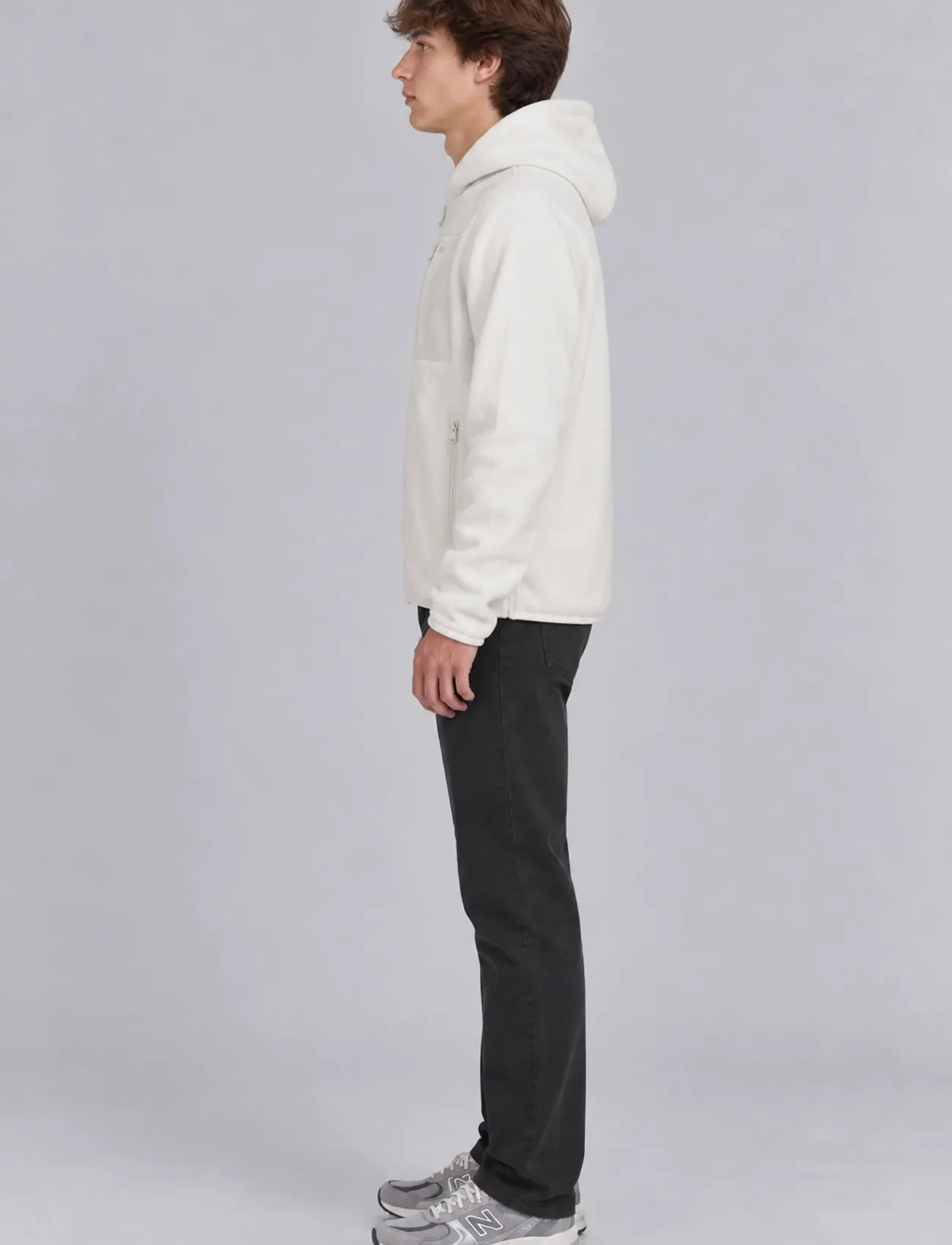 A QUESTION OF - David Micro Fleece Hoodie - sweatshirts - snow - 3