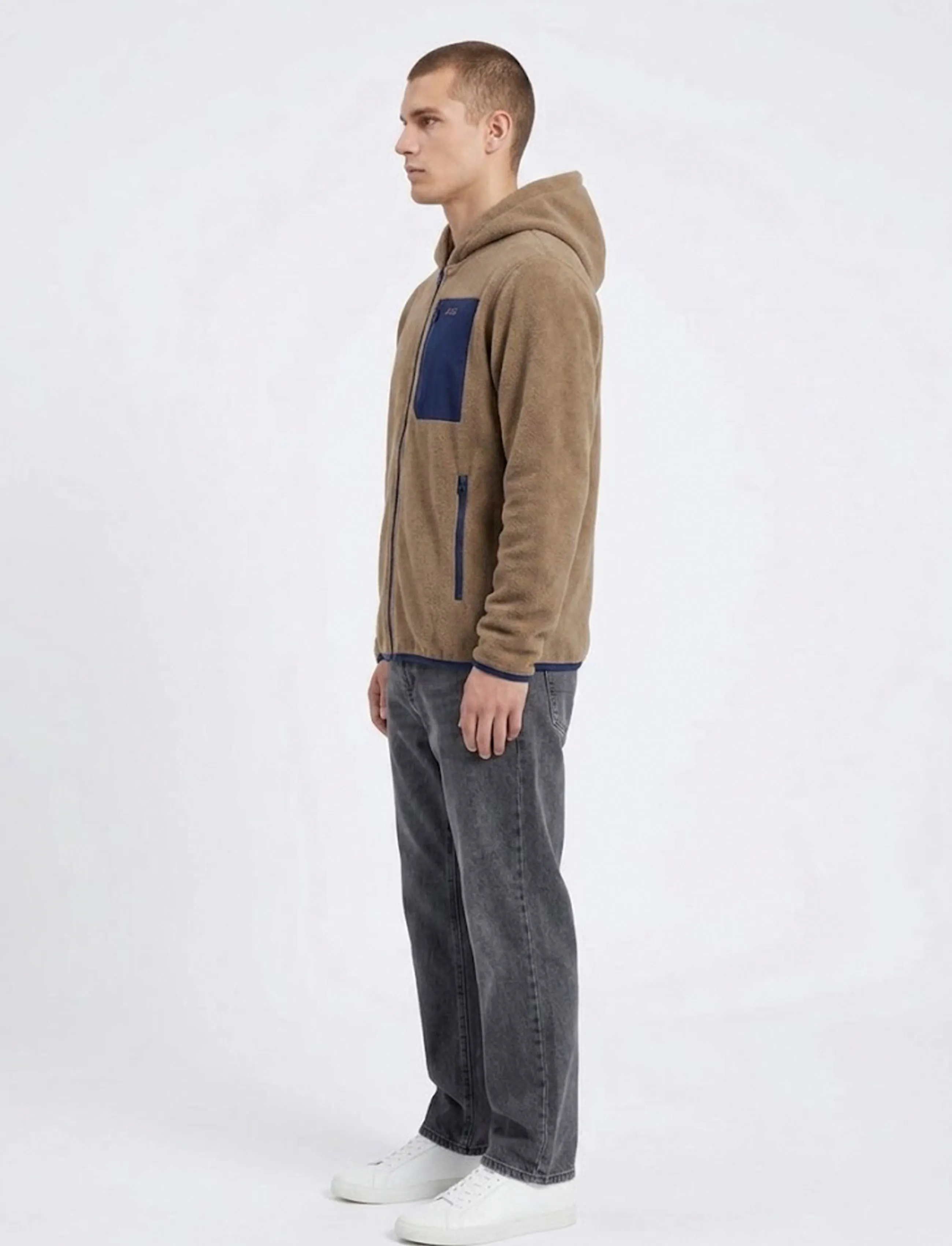 A QUESTION OF - David Micro Fleece Hoodie - sweatshirts - teak brown - 3