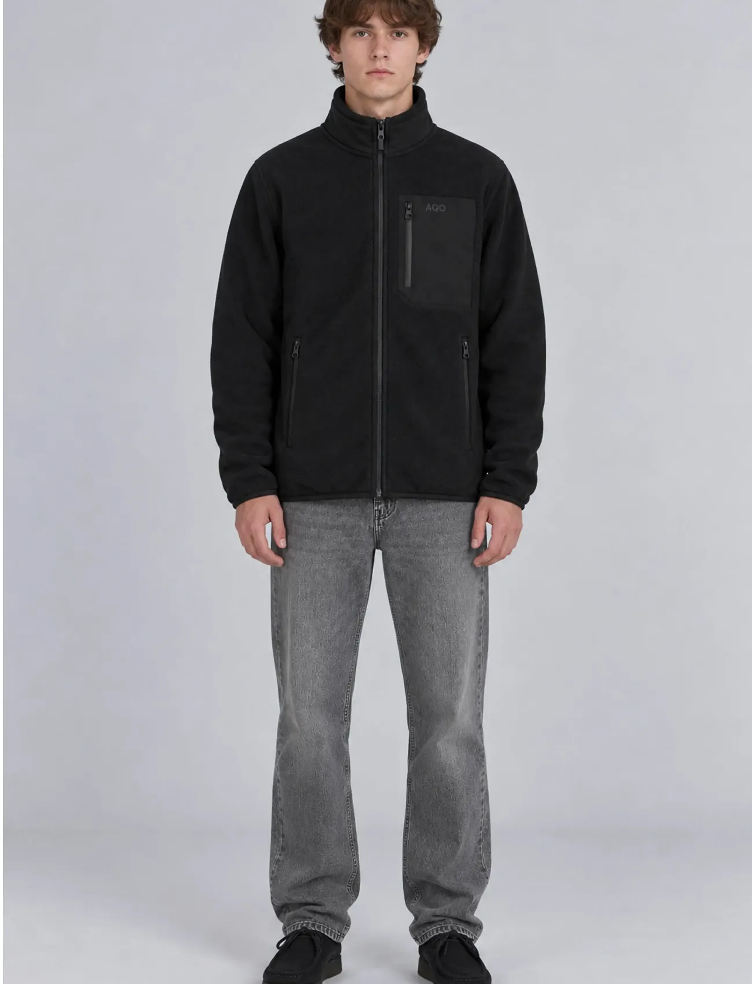 A QUESTION OF - David Micro Fleece Zipper - sweatshirts - black - 0