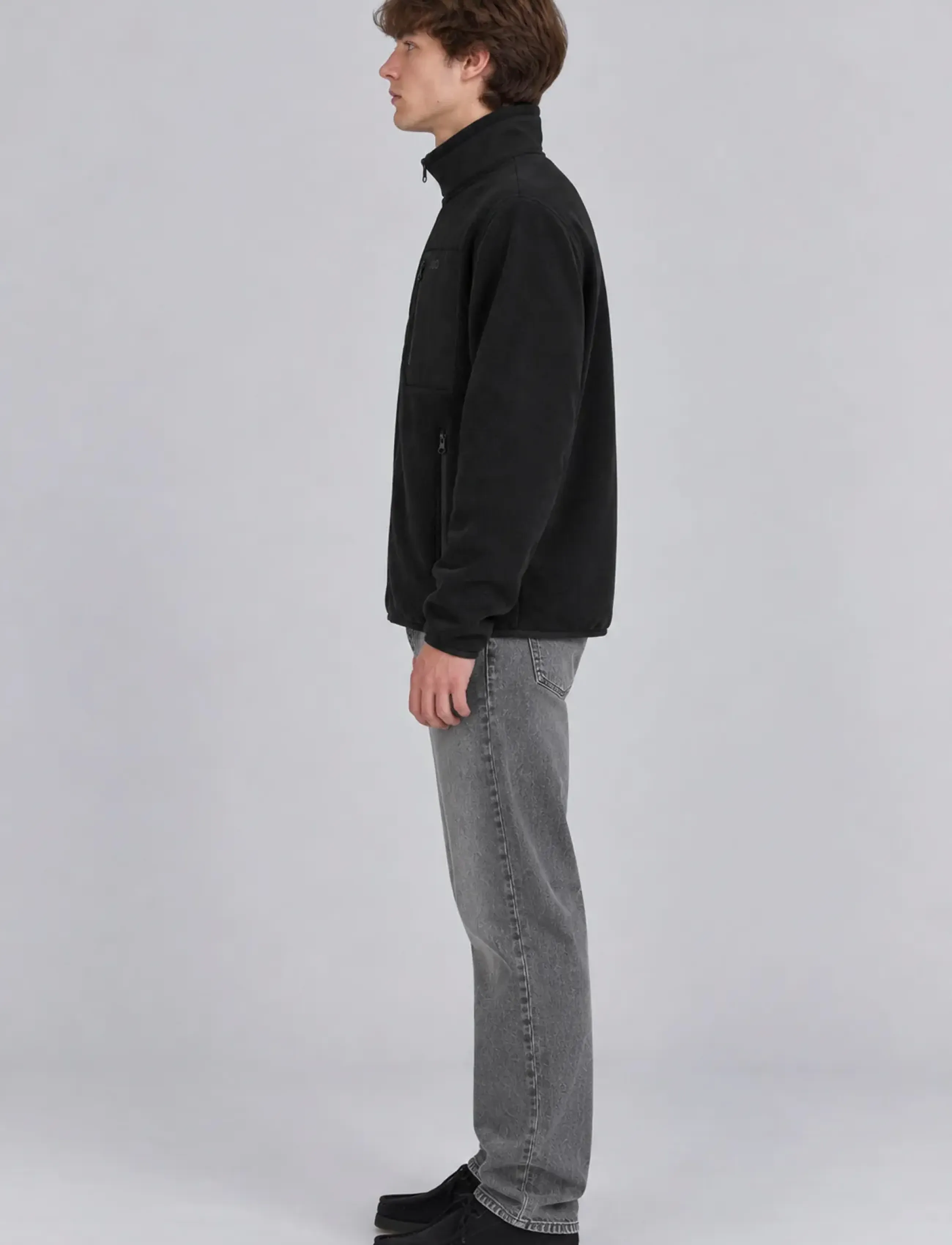 A QUESTION OF - David Micro Fleece Zipper - sweatshirts - black - 3