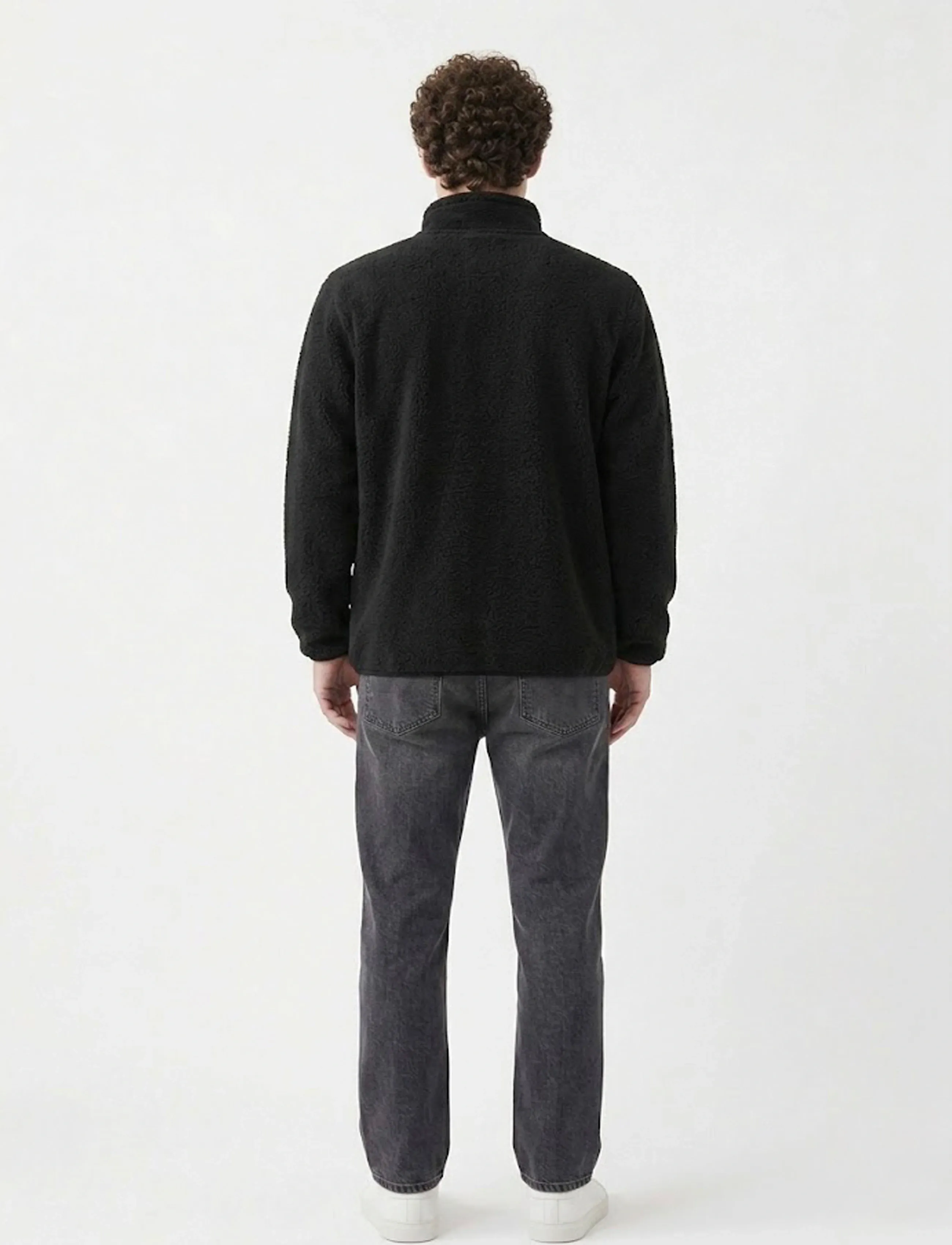 A QUESTION OF - David Micro Fleece Zipper - sweatshirts - black - 4