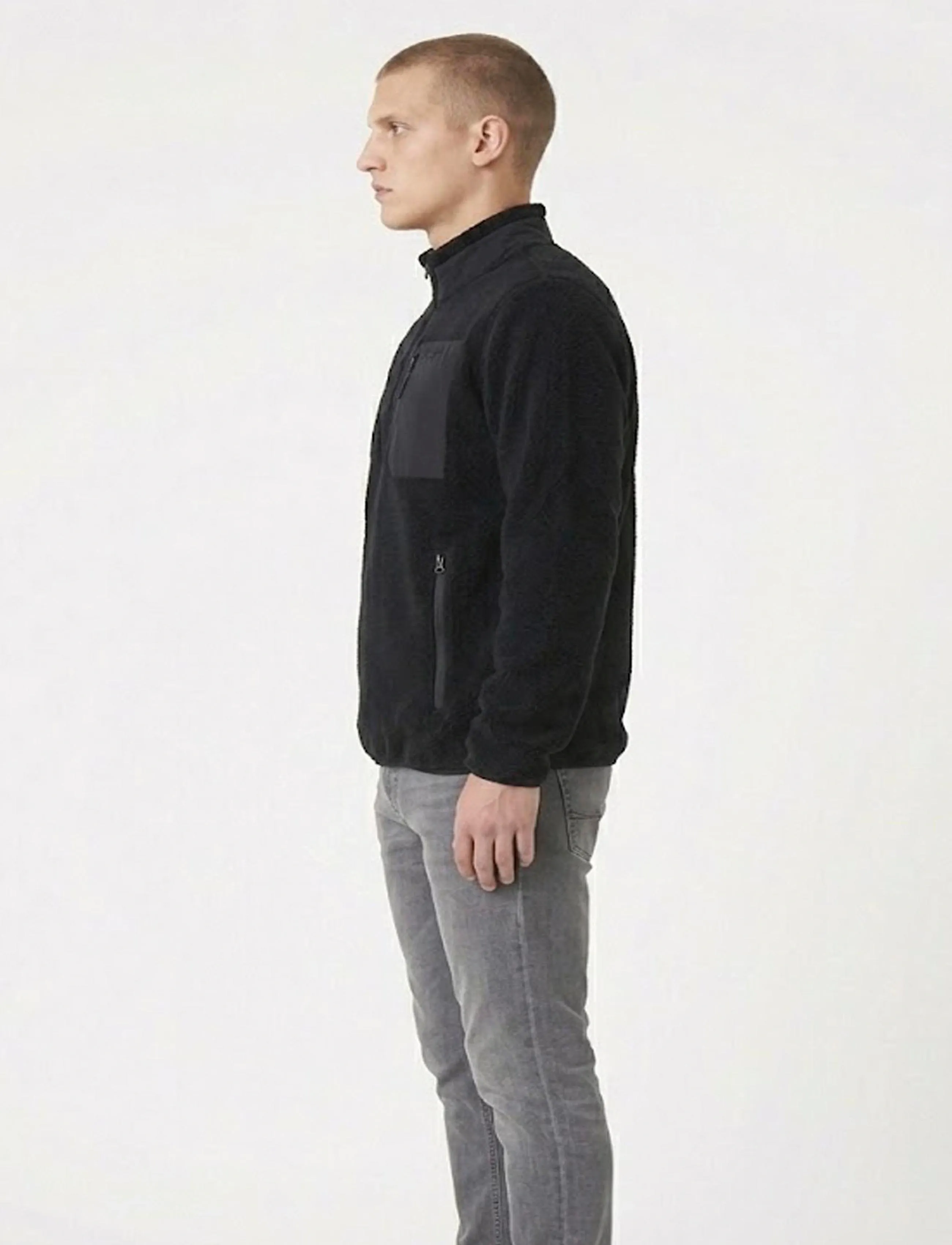 A QUESTION OF - David Micro Fleece Halfway Zip - bluzy - black - 3