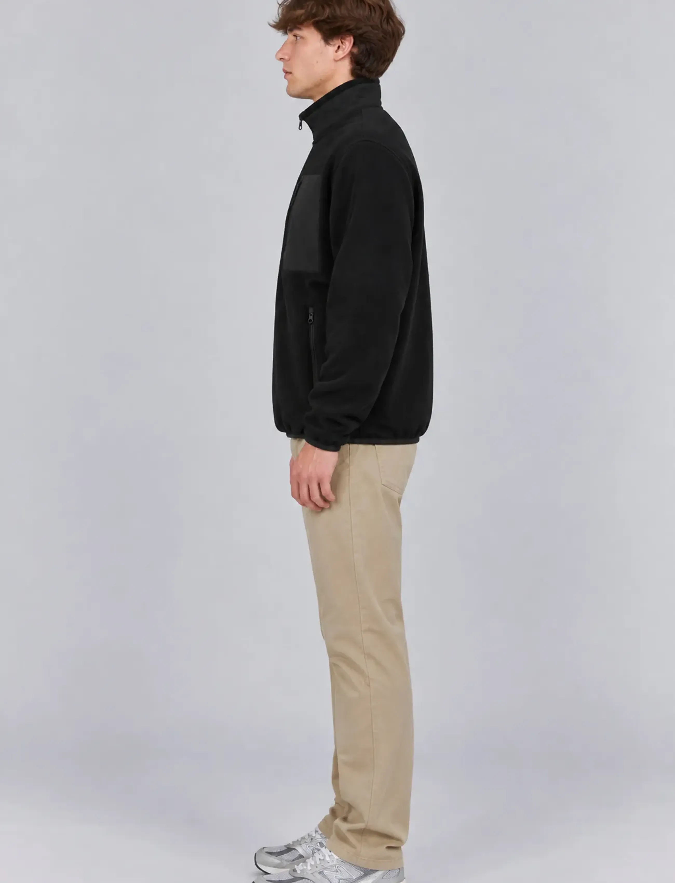 A QUESTION OF - David Micro Fleece Halfway Zip - sweatshirts - black - 3