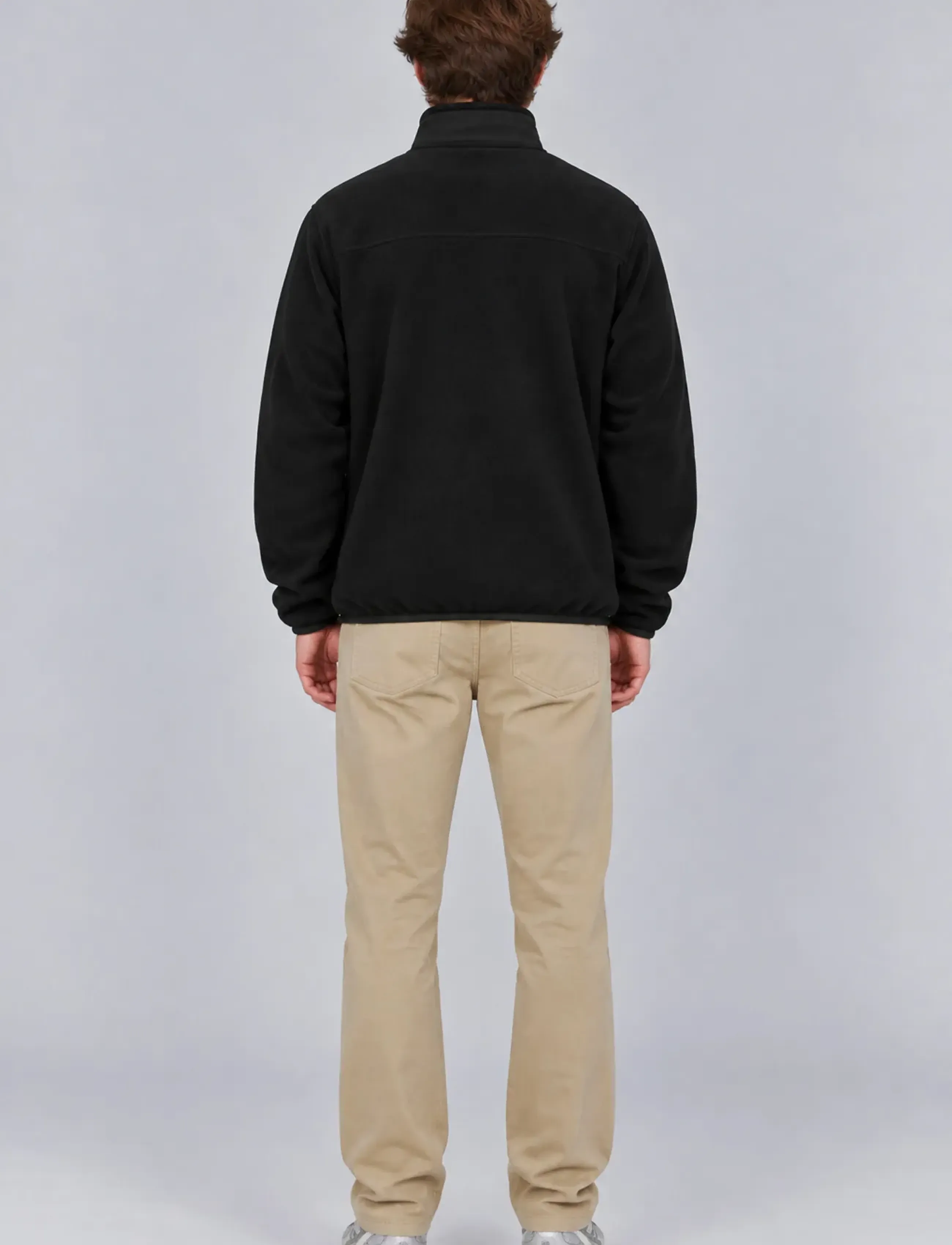 A QUESTION OF - David Micro Fleece Halfway Zip - sweatshirts - black - 4