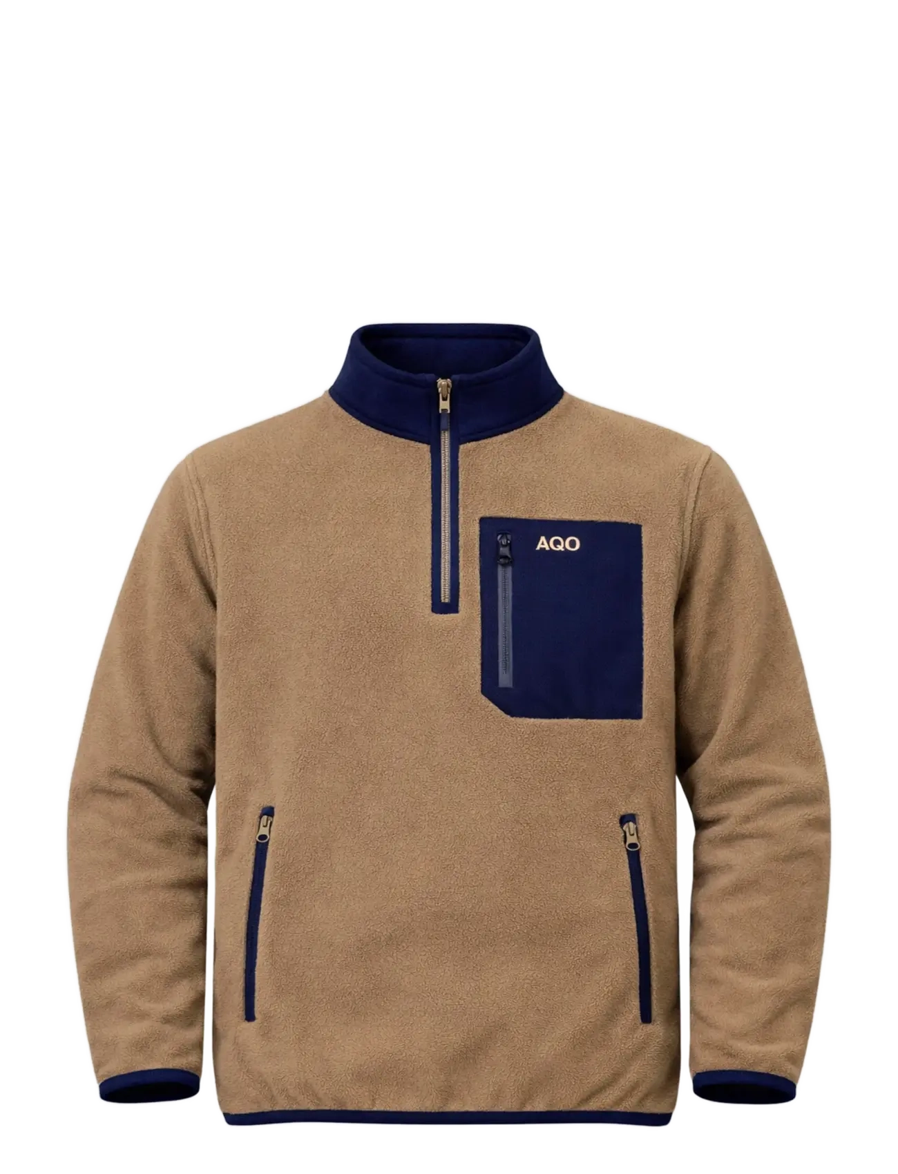 A QUESTION OF David Micro Fleece Halfway Zip Braun - L - Herren