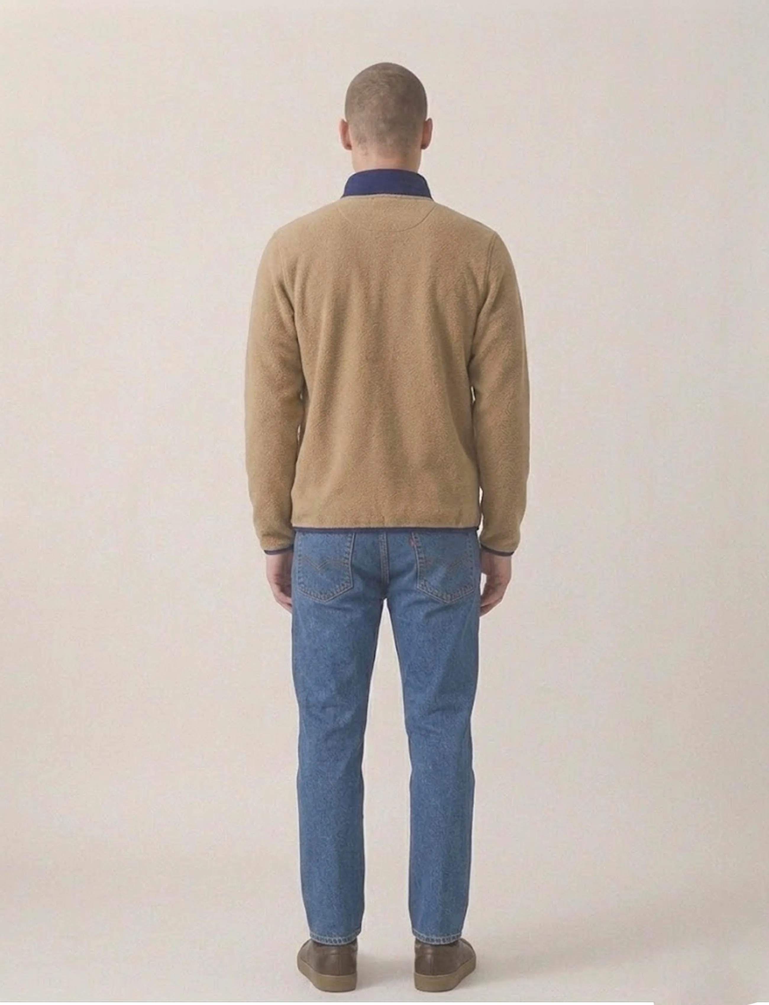 A QUESTION OF - David Micro Fleece Halfway Zip - sweatshirts - teak brown - 4