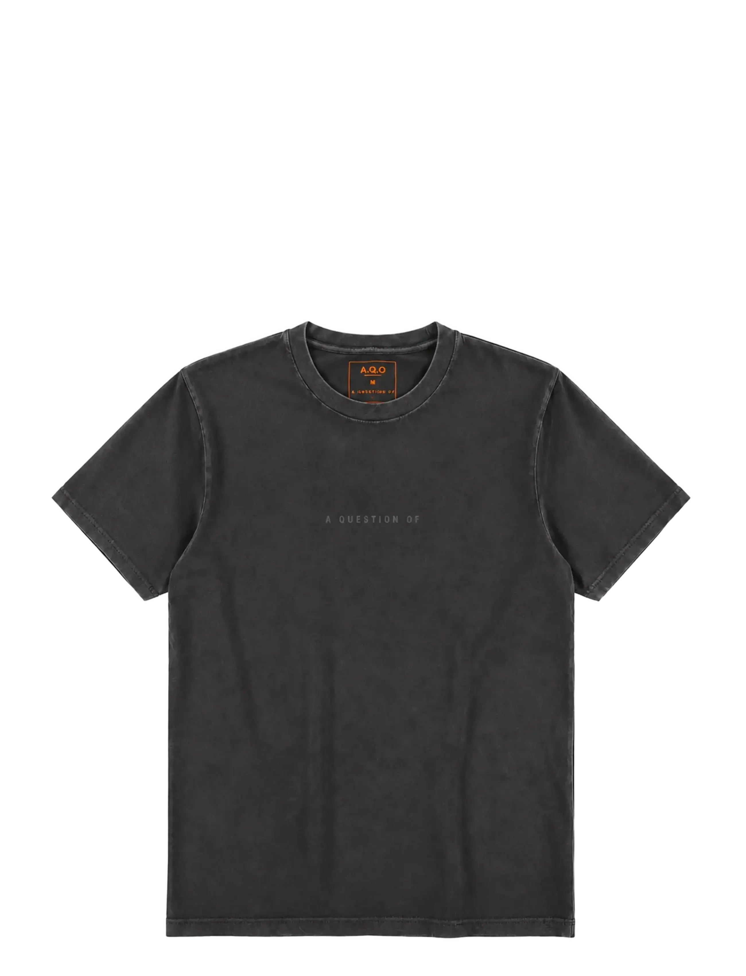 A QUESTION OF Anders Tee Garment Dyed - T-shirts - BLACK / black