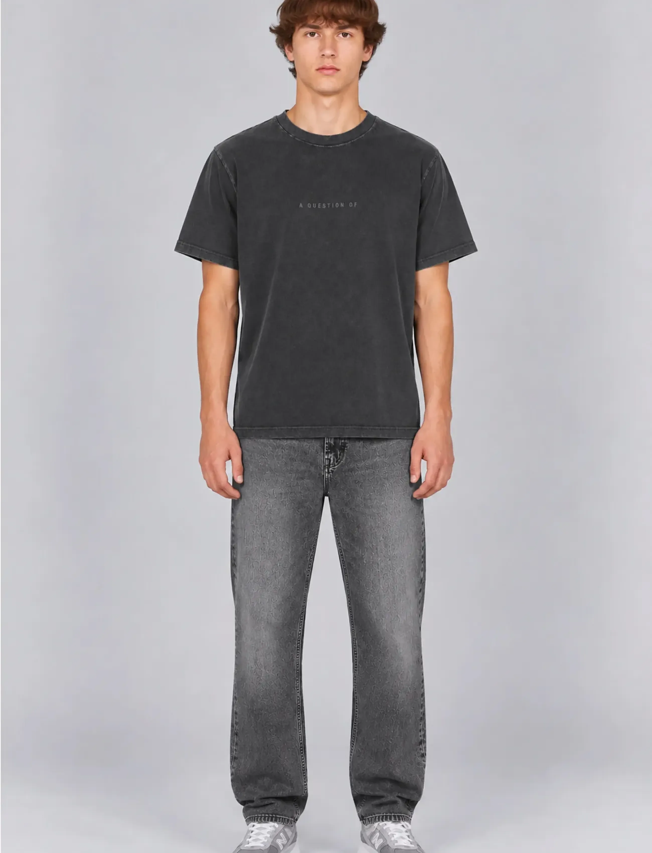 A QUESTION OF - Anders Tee Garment Dyed - sügisesed riided - black - 0