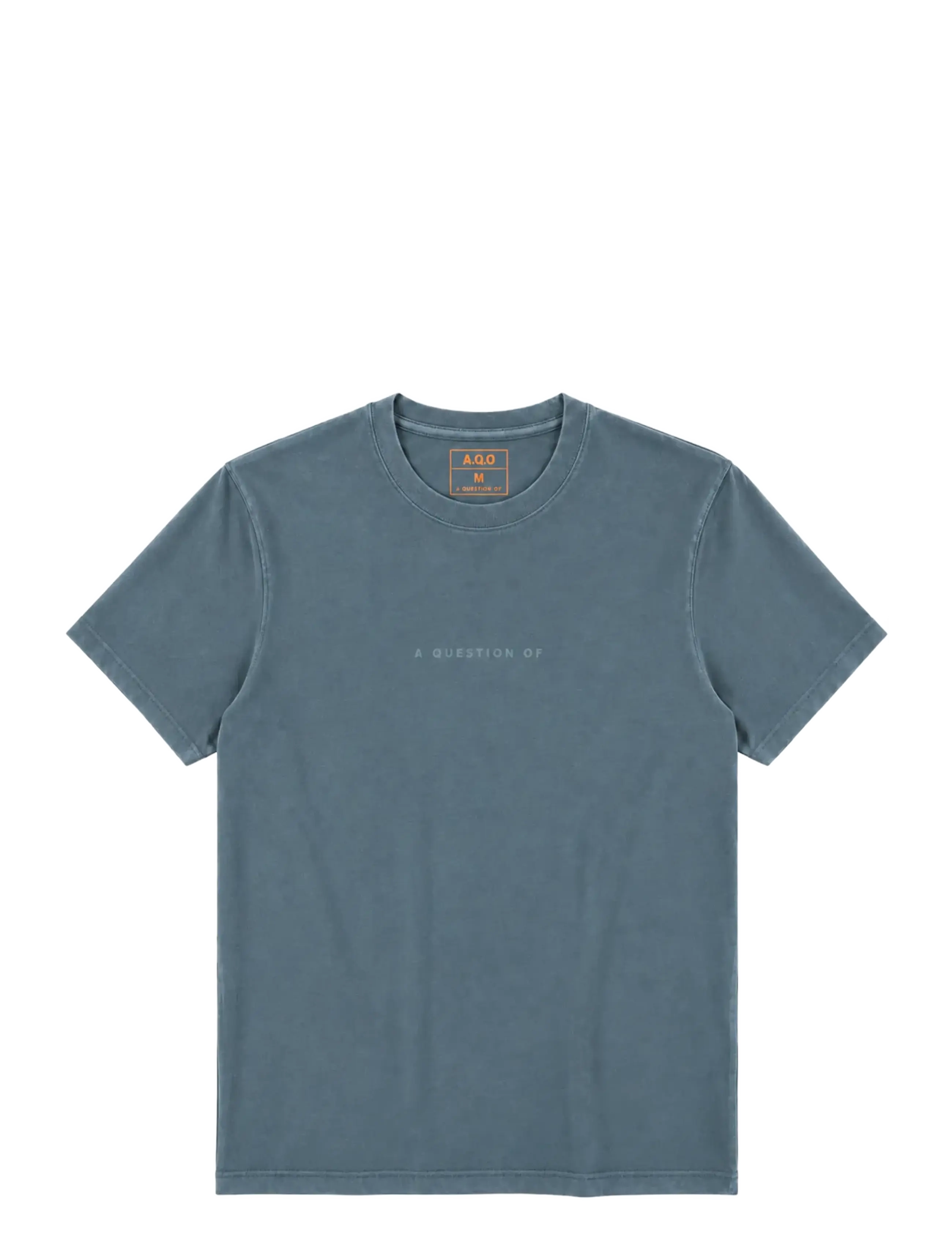 A QUESTION OF Anders Tee Garment Dyed - T-Shirts - DUSTY BLUE / blue
