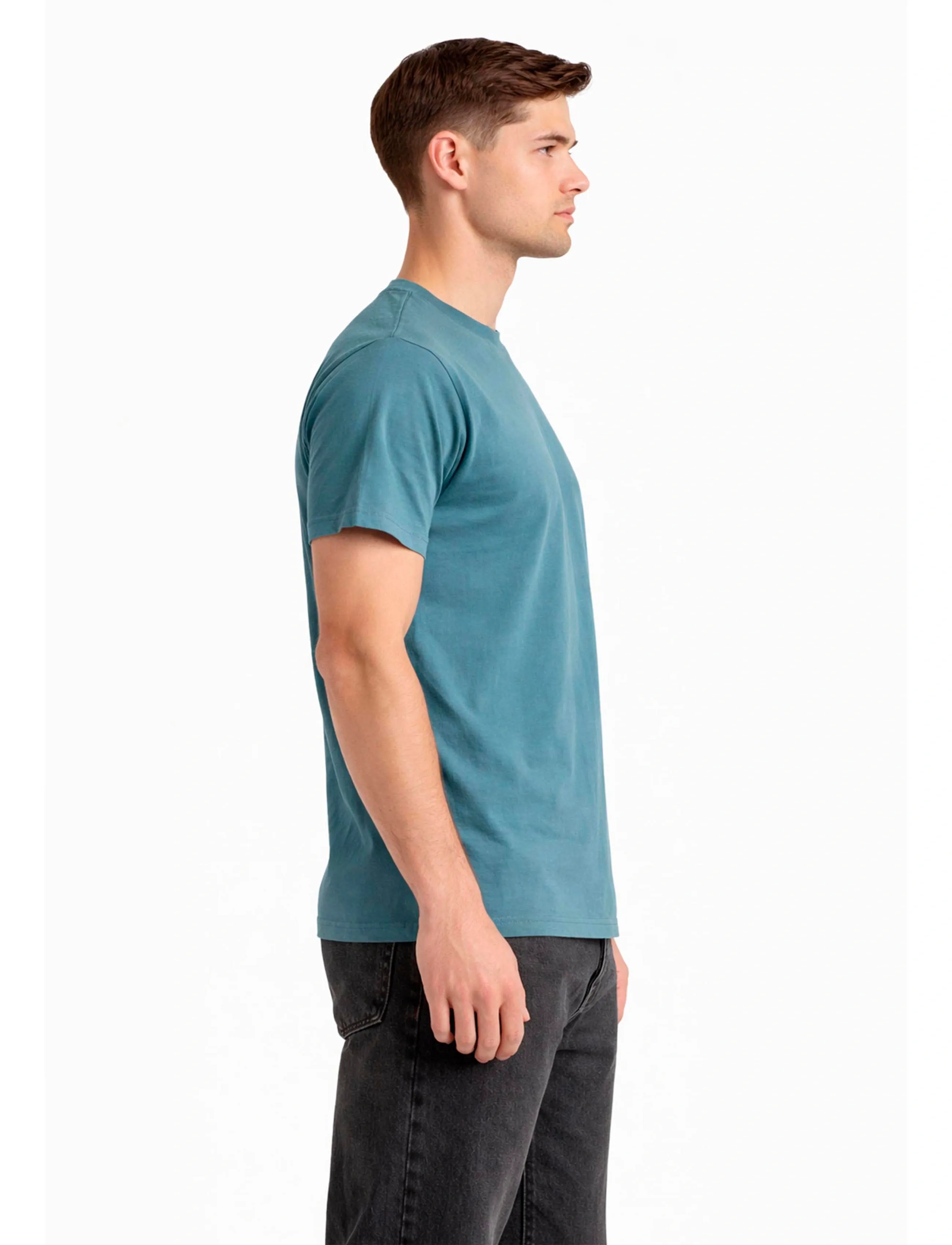 A QUESTION OF - Anders Tee Garment Dyed - laveste priser - dusty blue - 3
