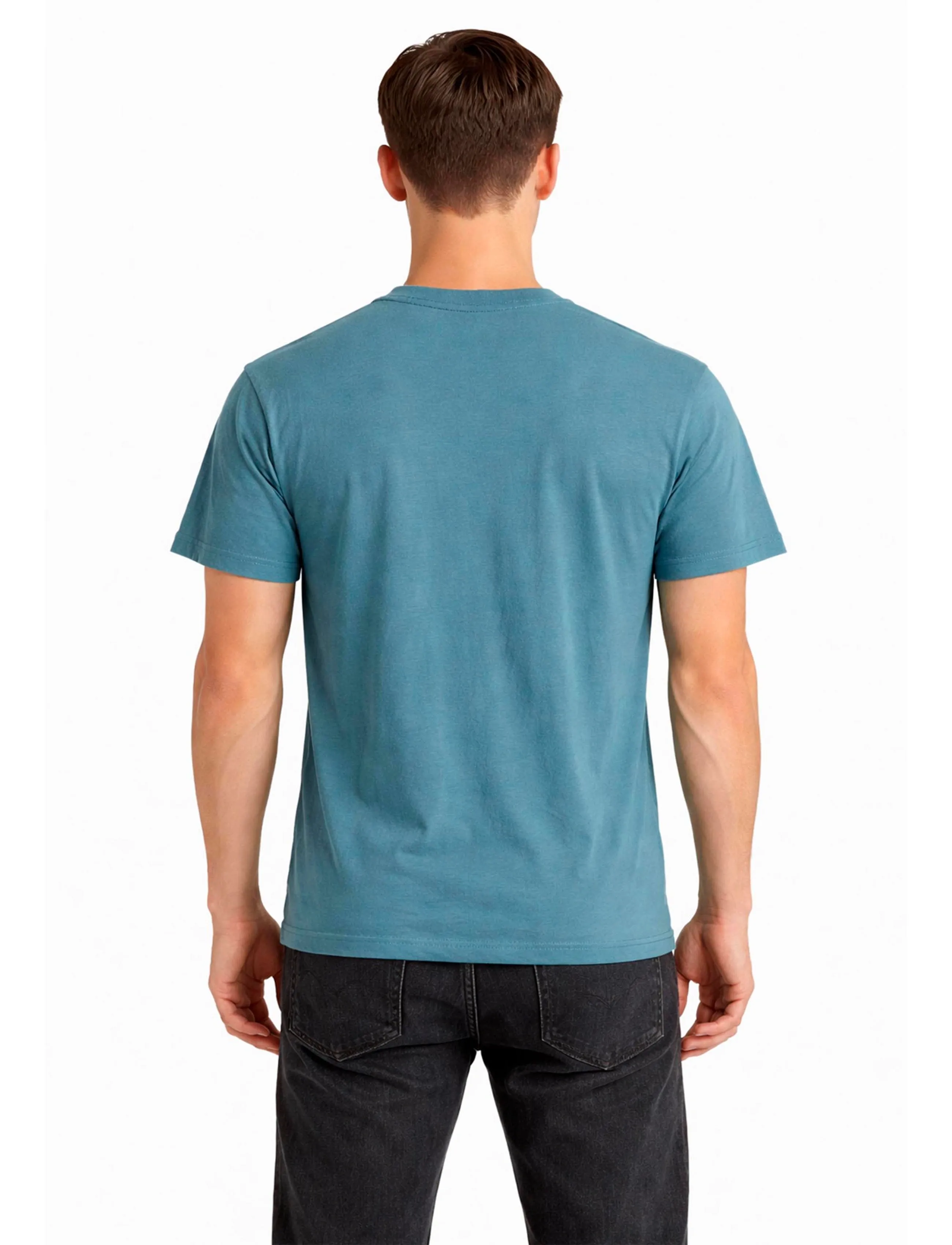 A QUESTION OF - Anders Tee Garment Dyed - laveste priser - dusty blue - 4