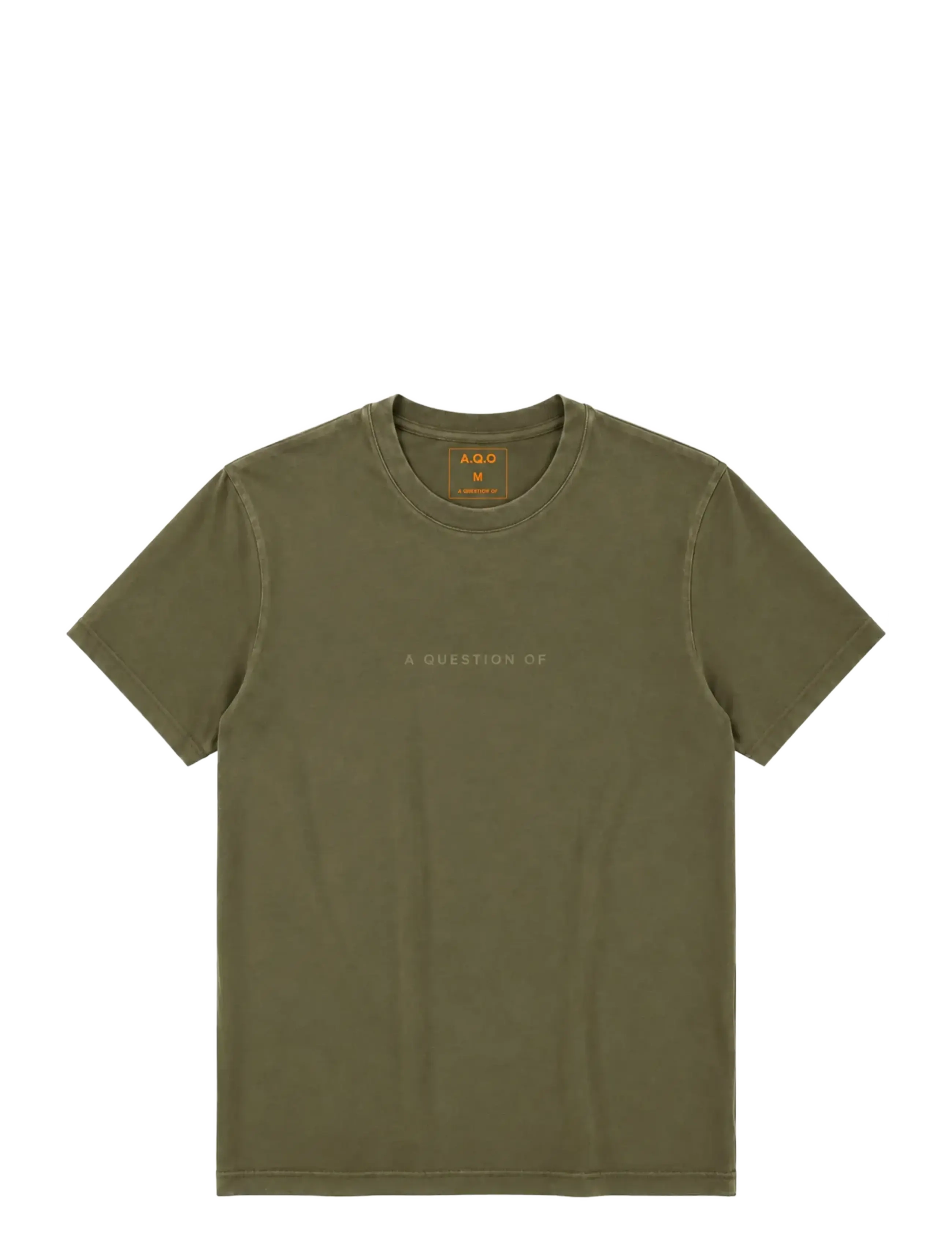 A QUESTION OF Anders Tee Garment Dyed - T-Shirts - DUSTY GREEN / khaki/green