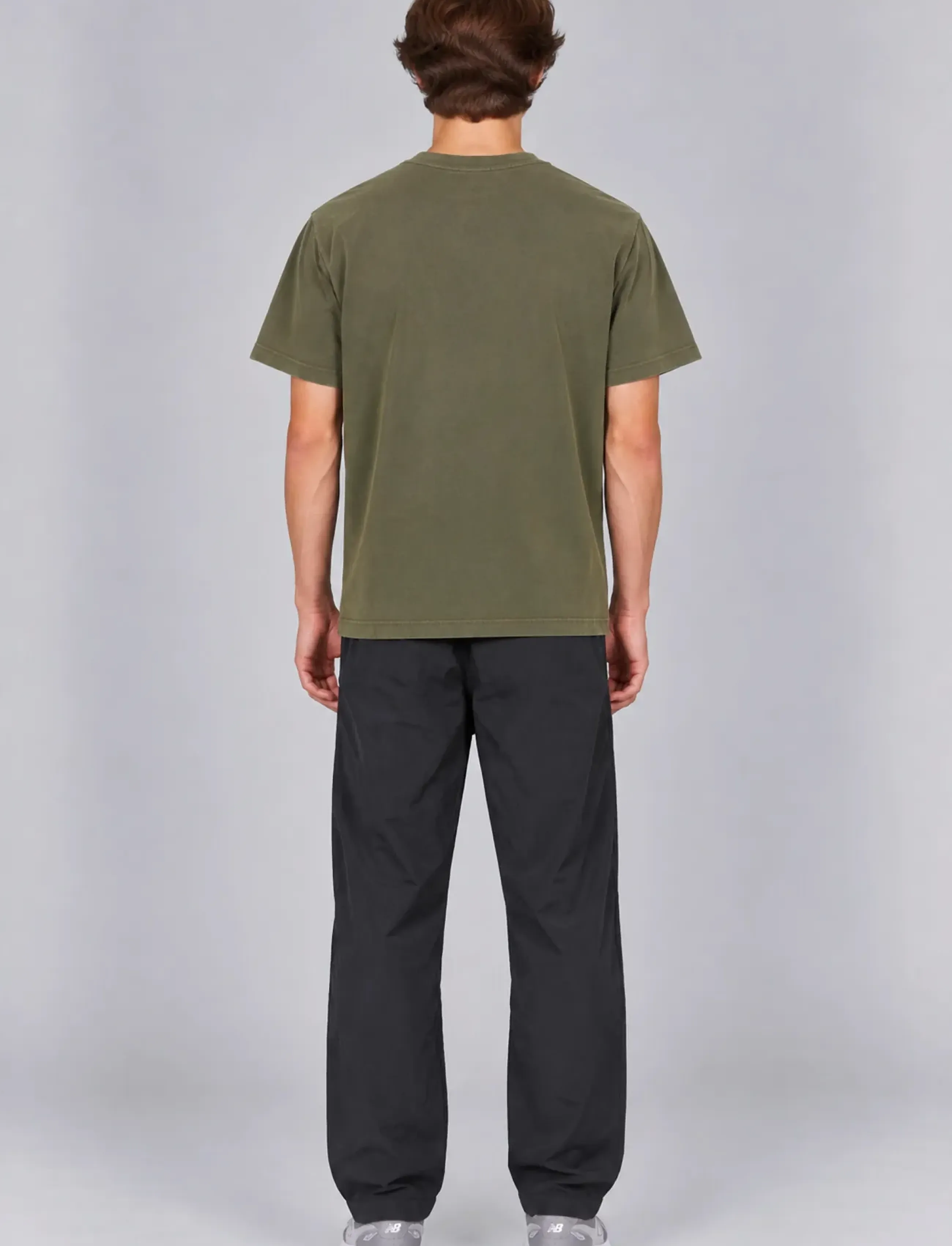 A QUESTION OF - Anders Tee Garment Dyed - efterårstøj - dusty green - 4