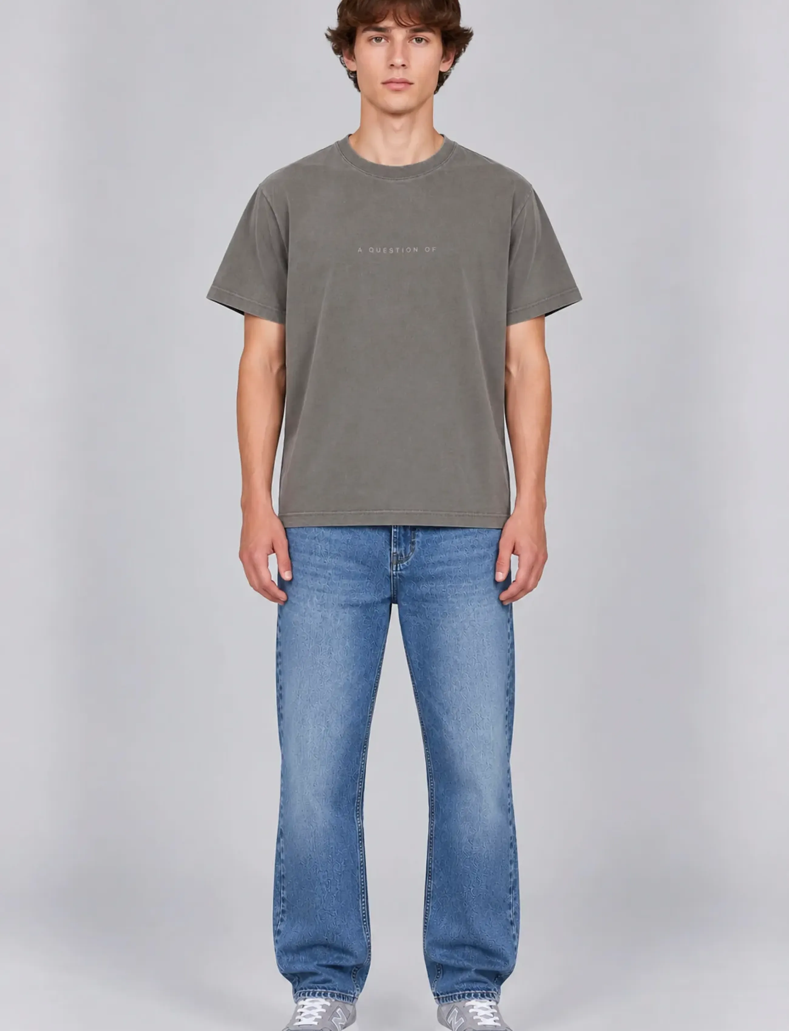 A QUESTION OF - Anders Tee Garment Dyed - t-shirts - grey - 0