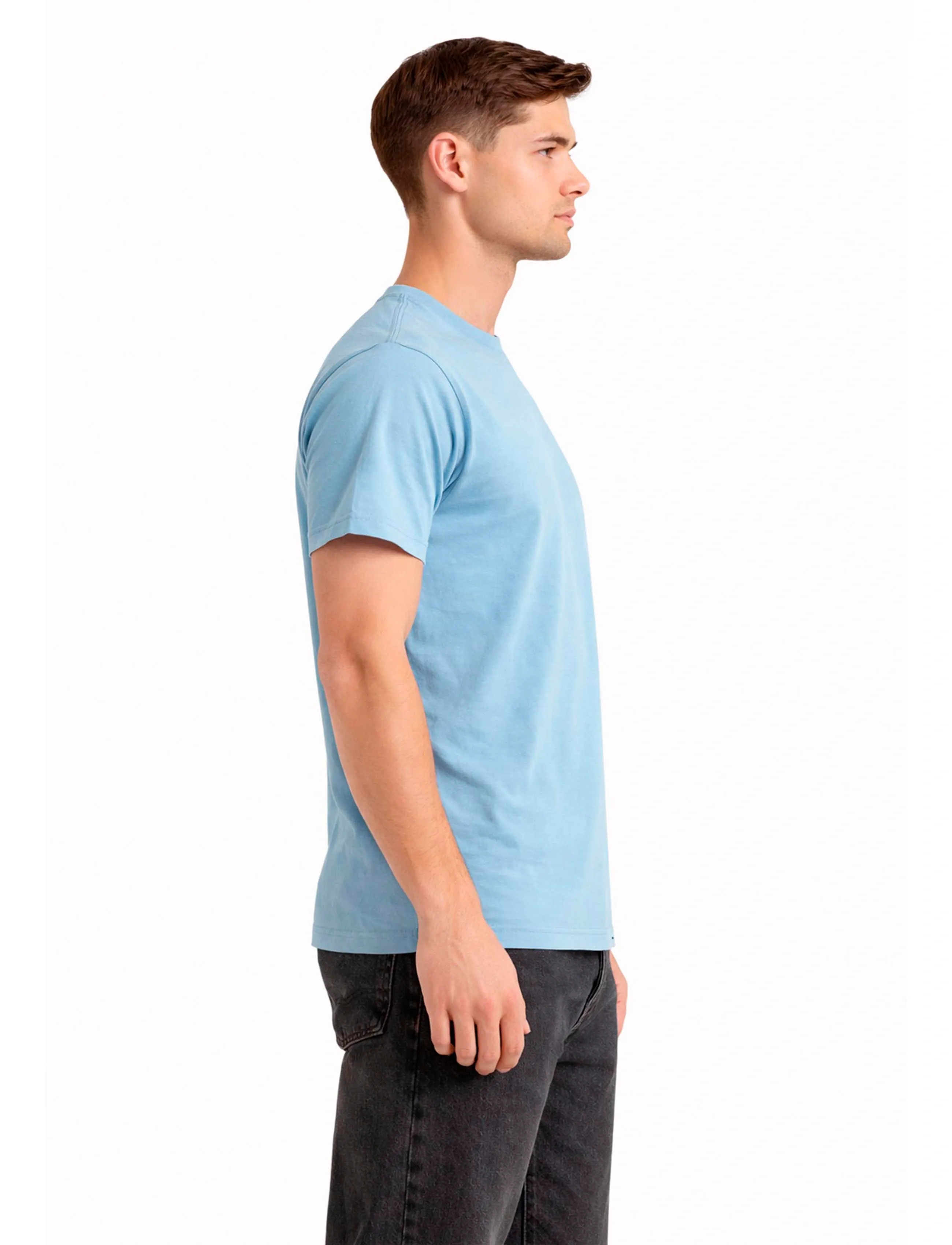 A QUESTION OF - Anders Tee Garment Dyed - laveste priser - light blue - 3