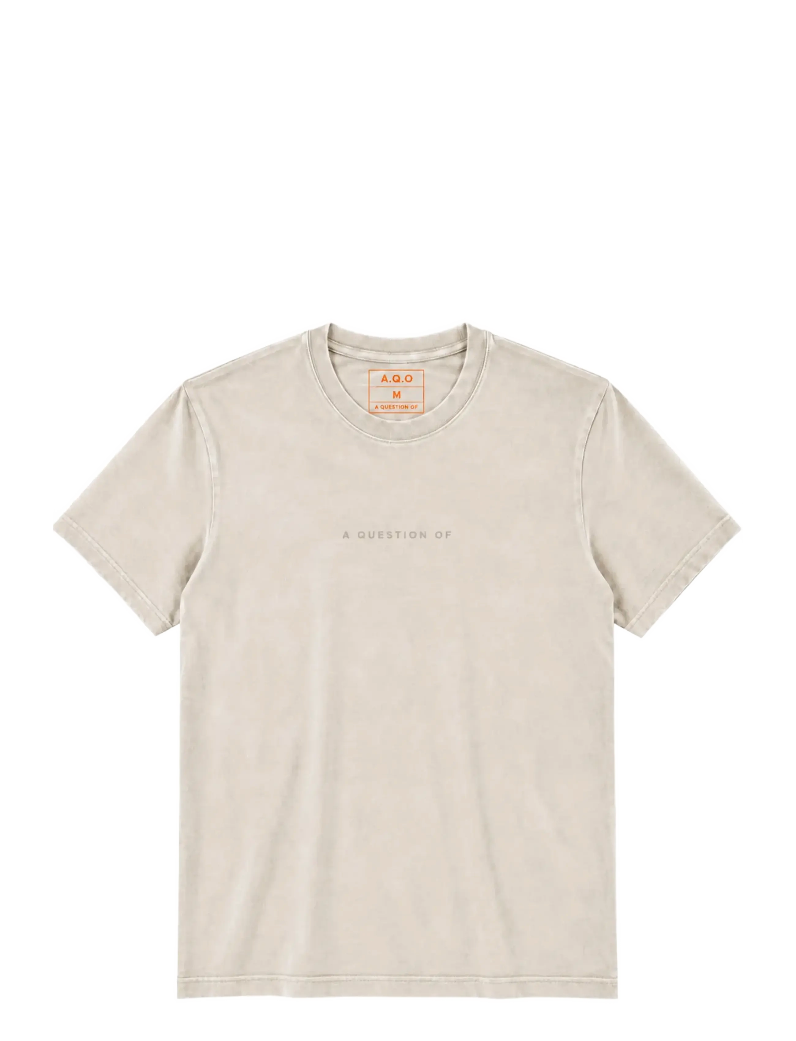 A QUESTION OF Anders Tee Garment Dyed - T-Shirts - OFF WHITE / cream