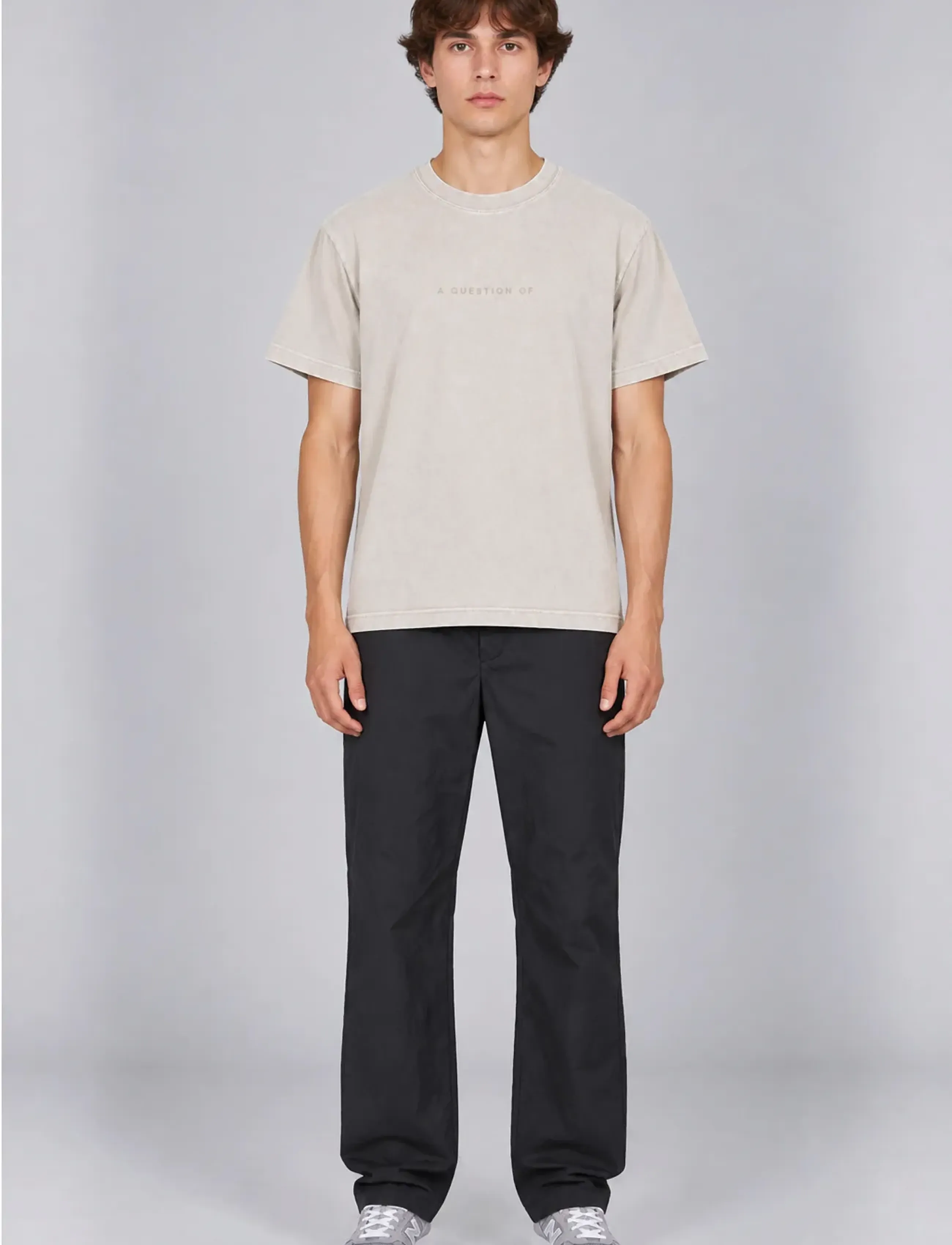 A QUESTION OF - Anders Tee Garment Dyed - höstkläder - off white - 0