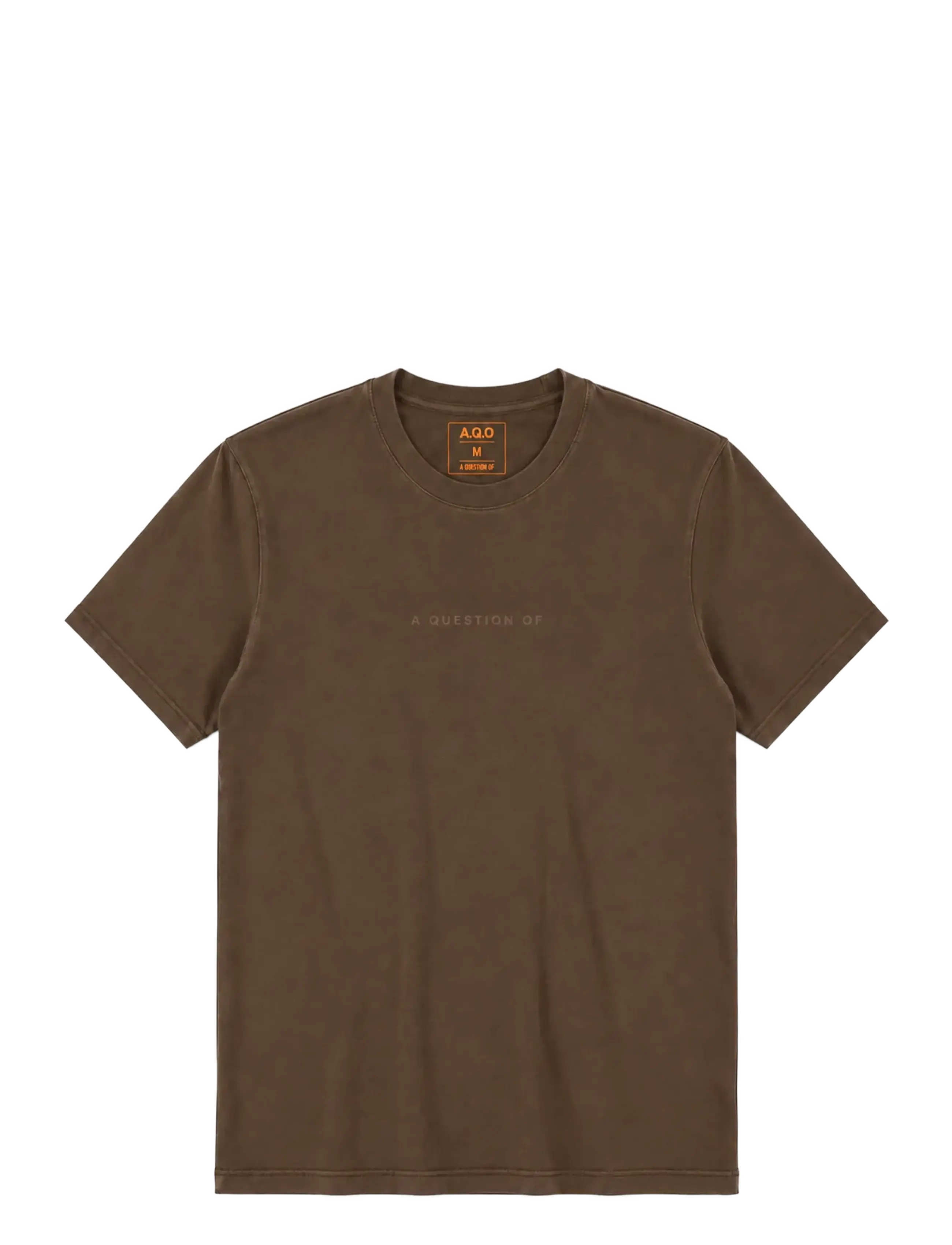 A QUESTION OF Anders Tee Garment Dyed - T-särgid - TEAK BROWN / brown