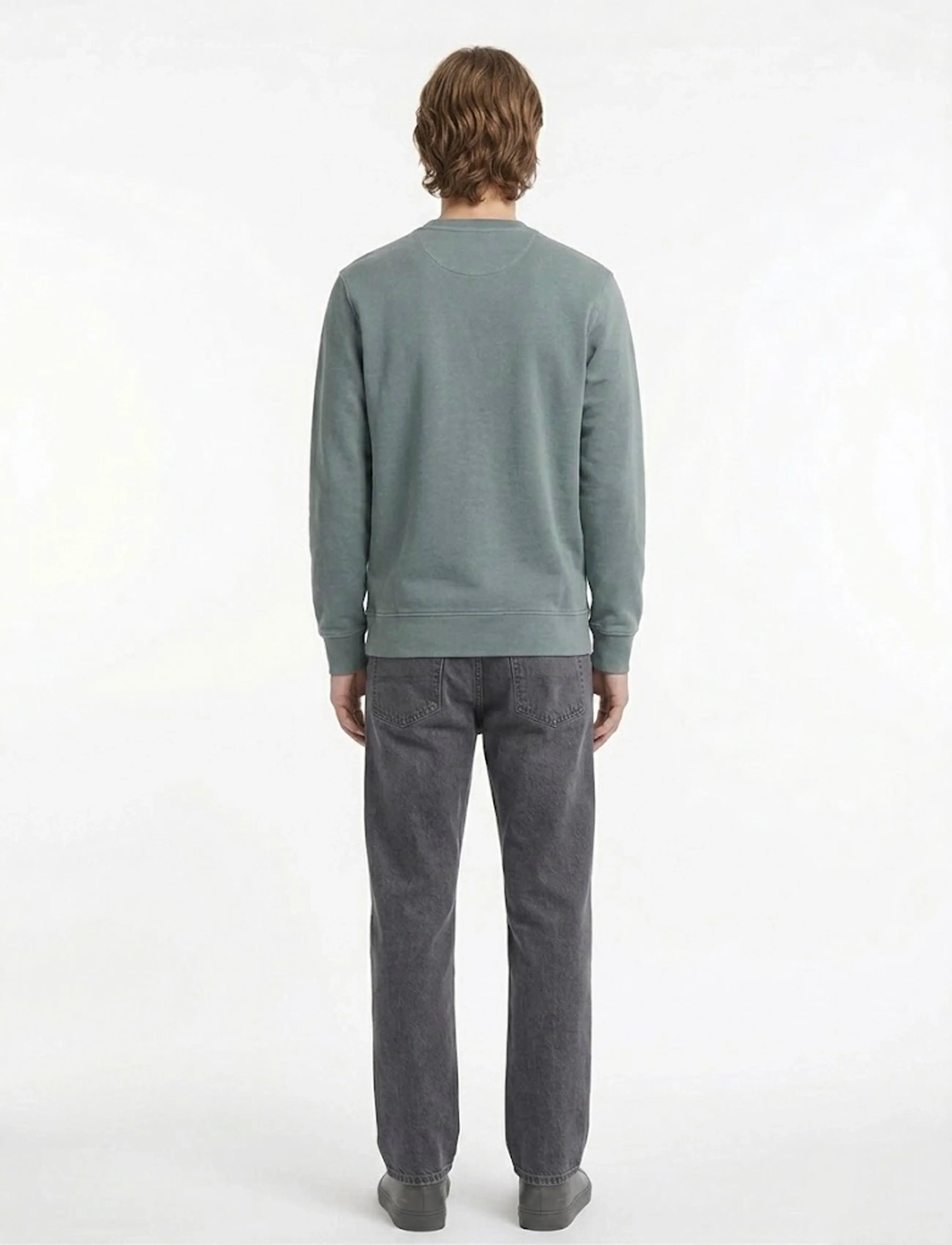 A QUESTION OF - Johannes Crewneck Garment Dyed - laveste priser - dusty blue - 4