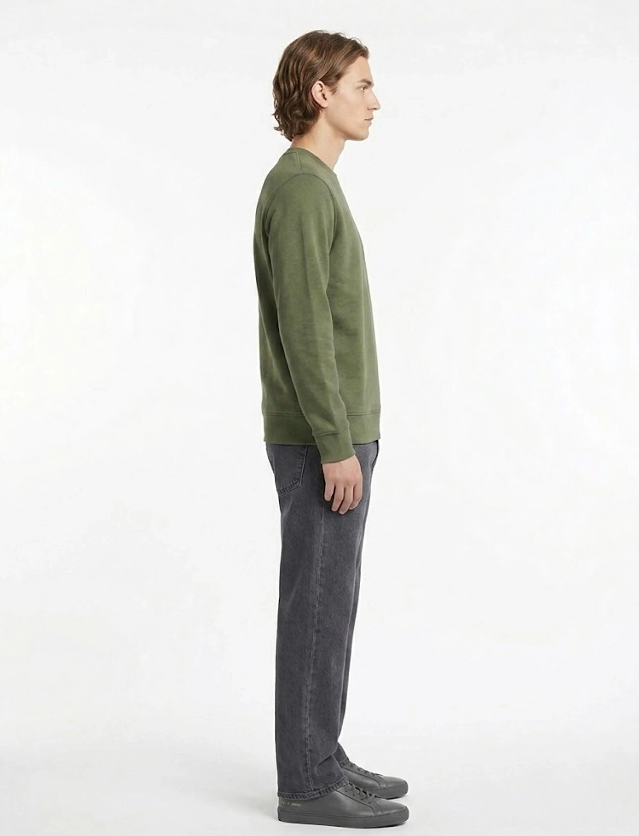 A QUESTION OF - Johannes Crewneck Garment Dyed - laveste priser - dusty green - 3