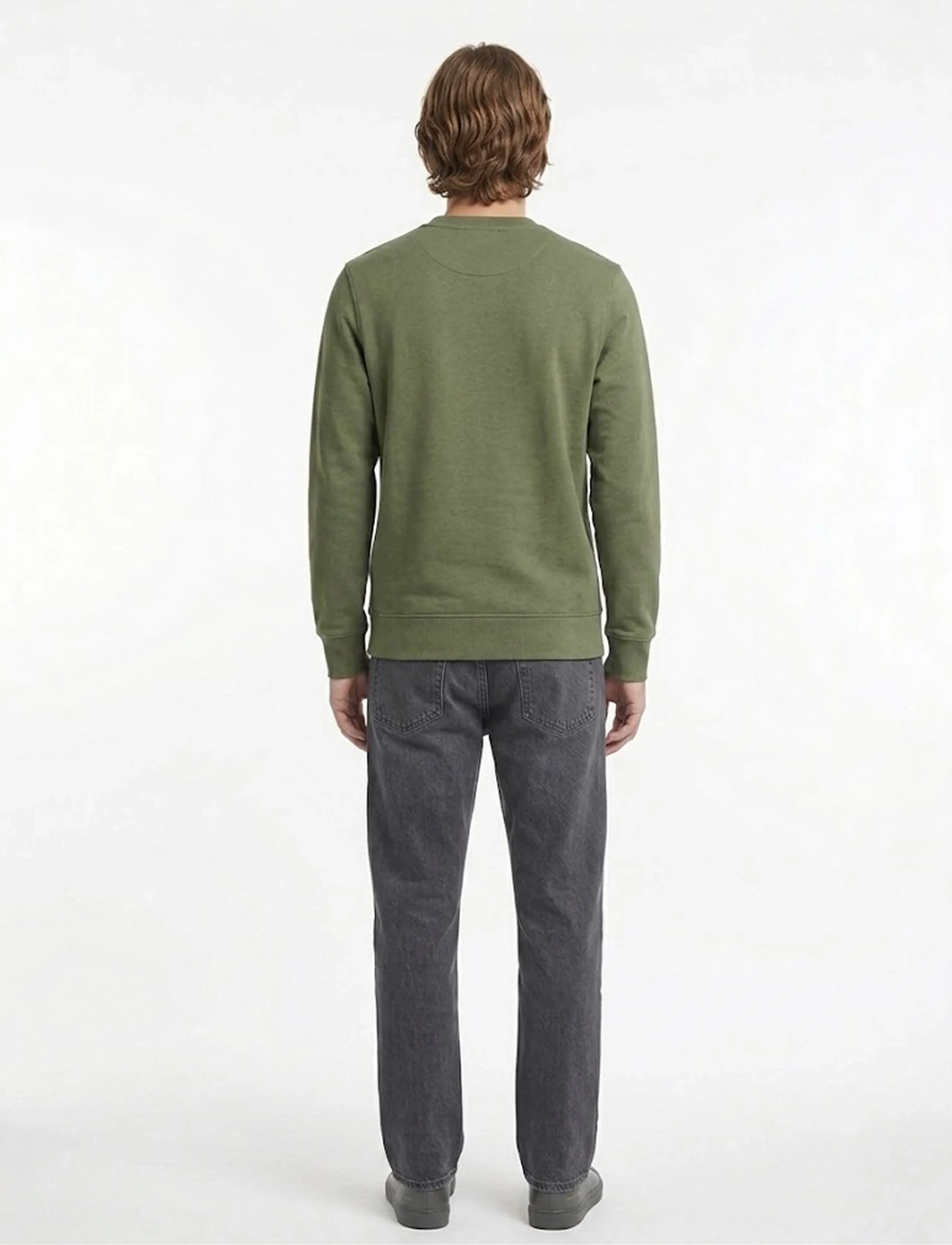 A QUESTION OF - Johannes Crewneck Garment Dyed - laveste priser - dusty green - 4