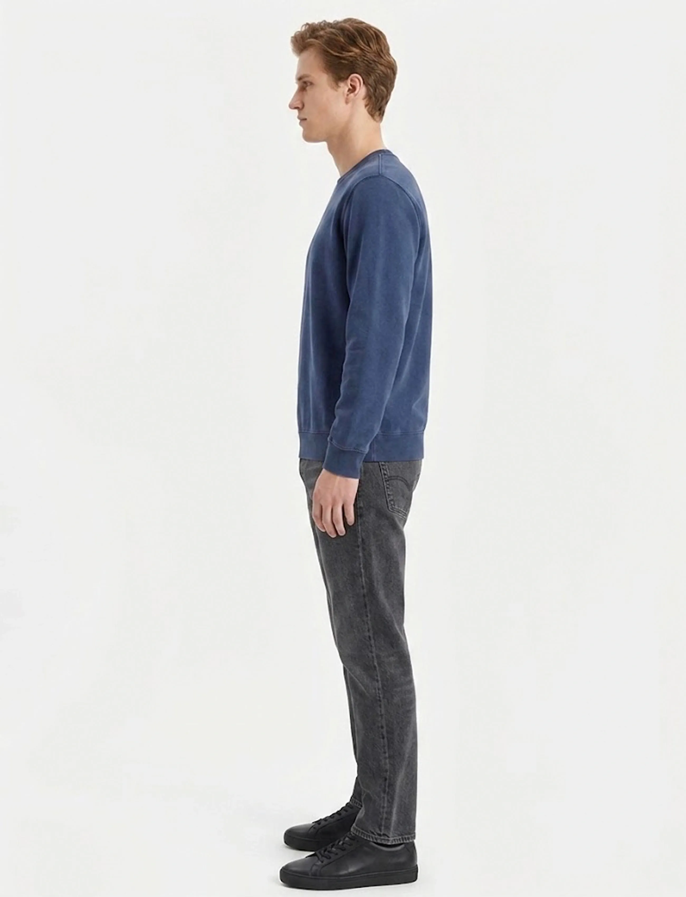 A QUESTION OF - Johannes Crewneck Garment Dyed - laveste priser - indigo - 3