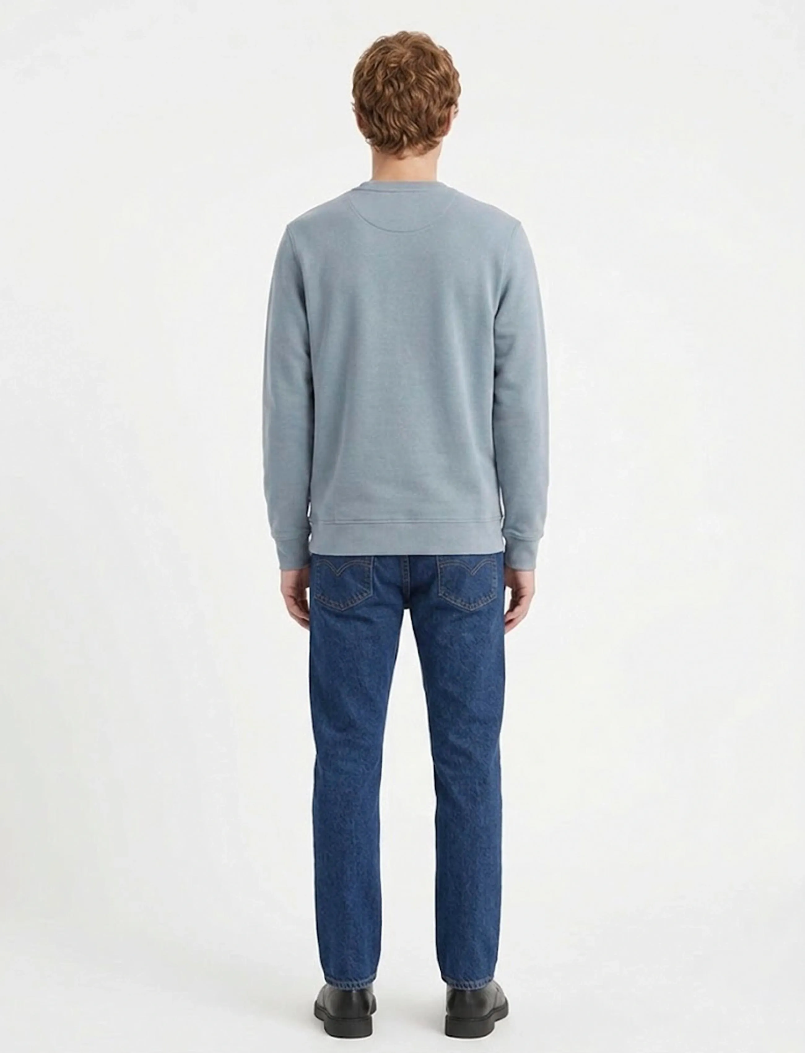 A QUESTION OF - Johannes Crewneck Garment Dyed - laveste priser - light blue - 4