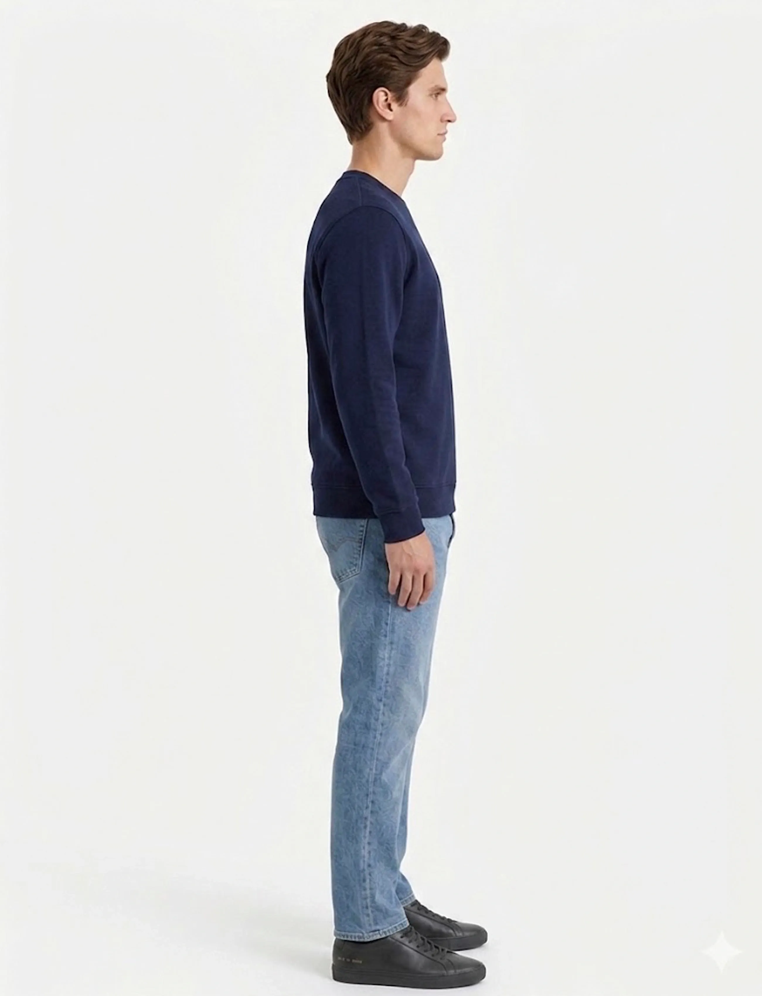 A QUESTION OF - Johannes Crewneck Garment Dyed - laveste priser - navy - 3