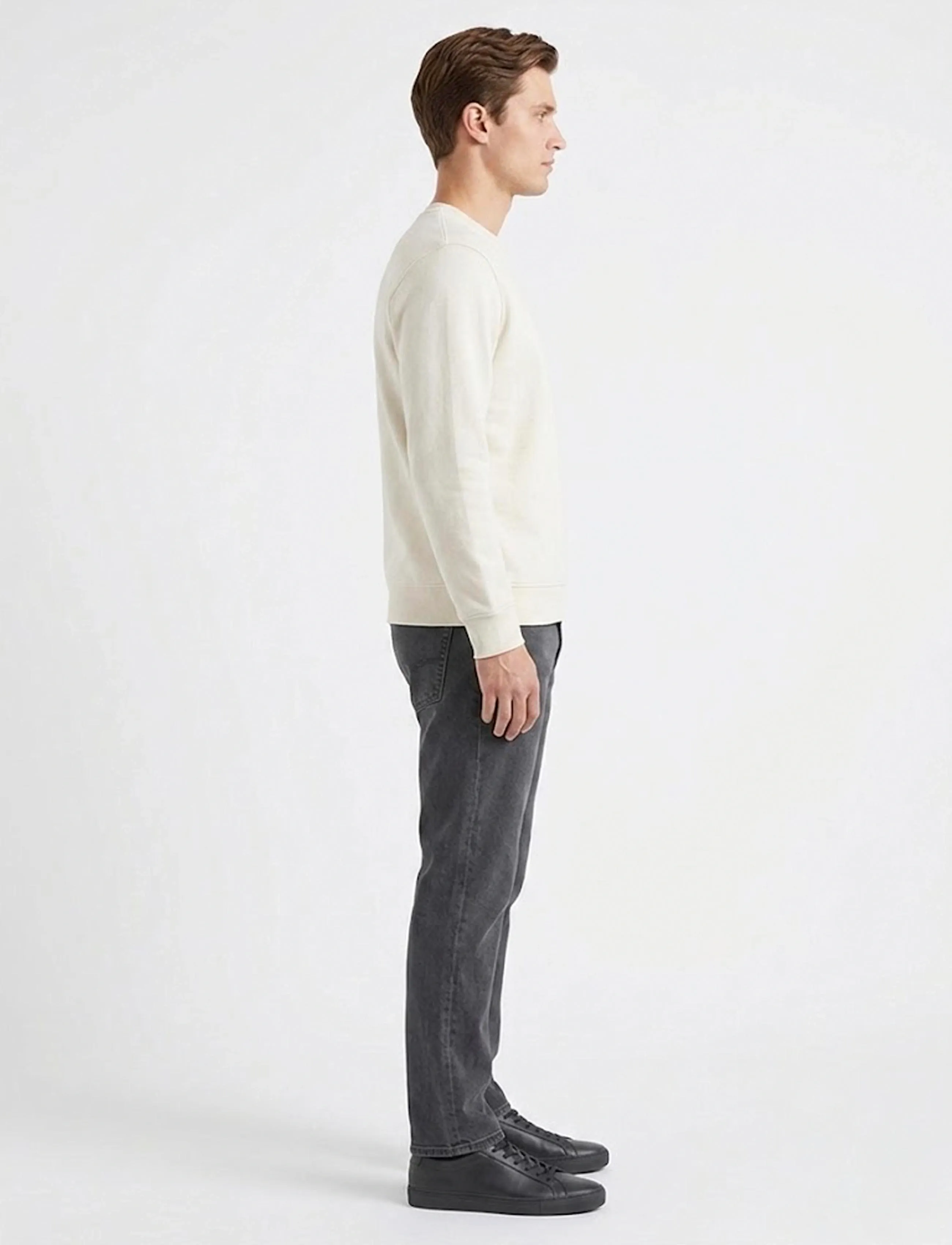 A QUESTION OF - Johannes Crewneck Garment Dyed - laveste priser - off white - 3