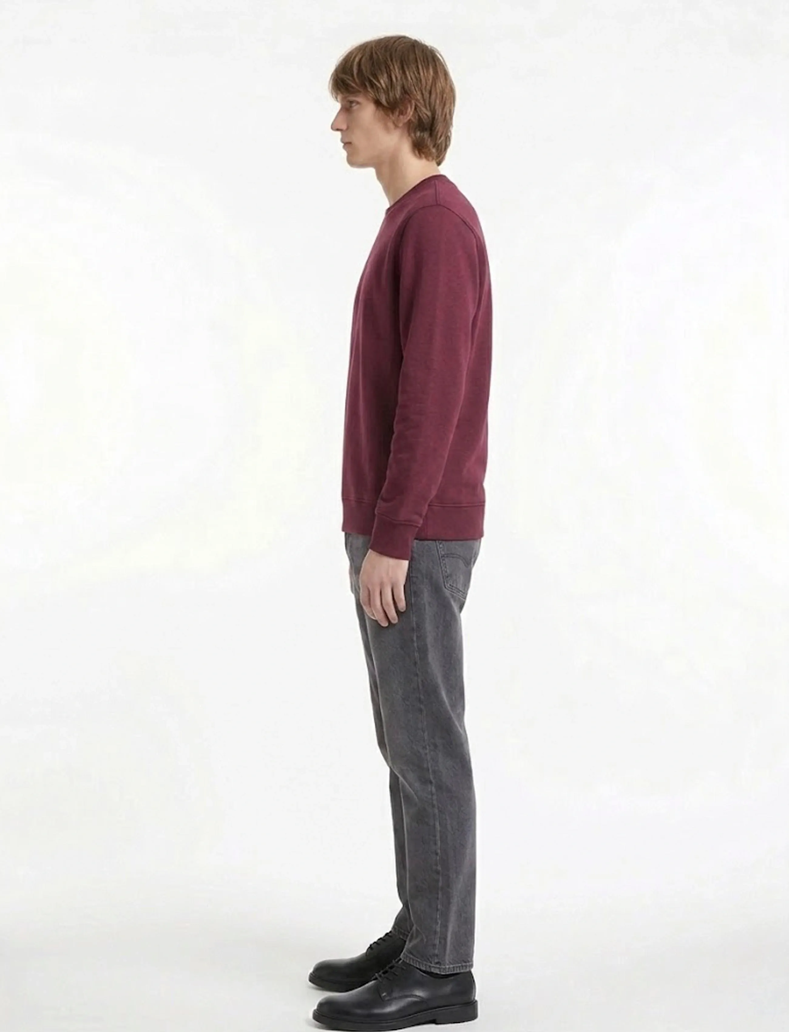 A QUESTION OF - Johannes Crewneck Garment Dyed - laveste priser - plum - 3