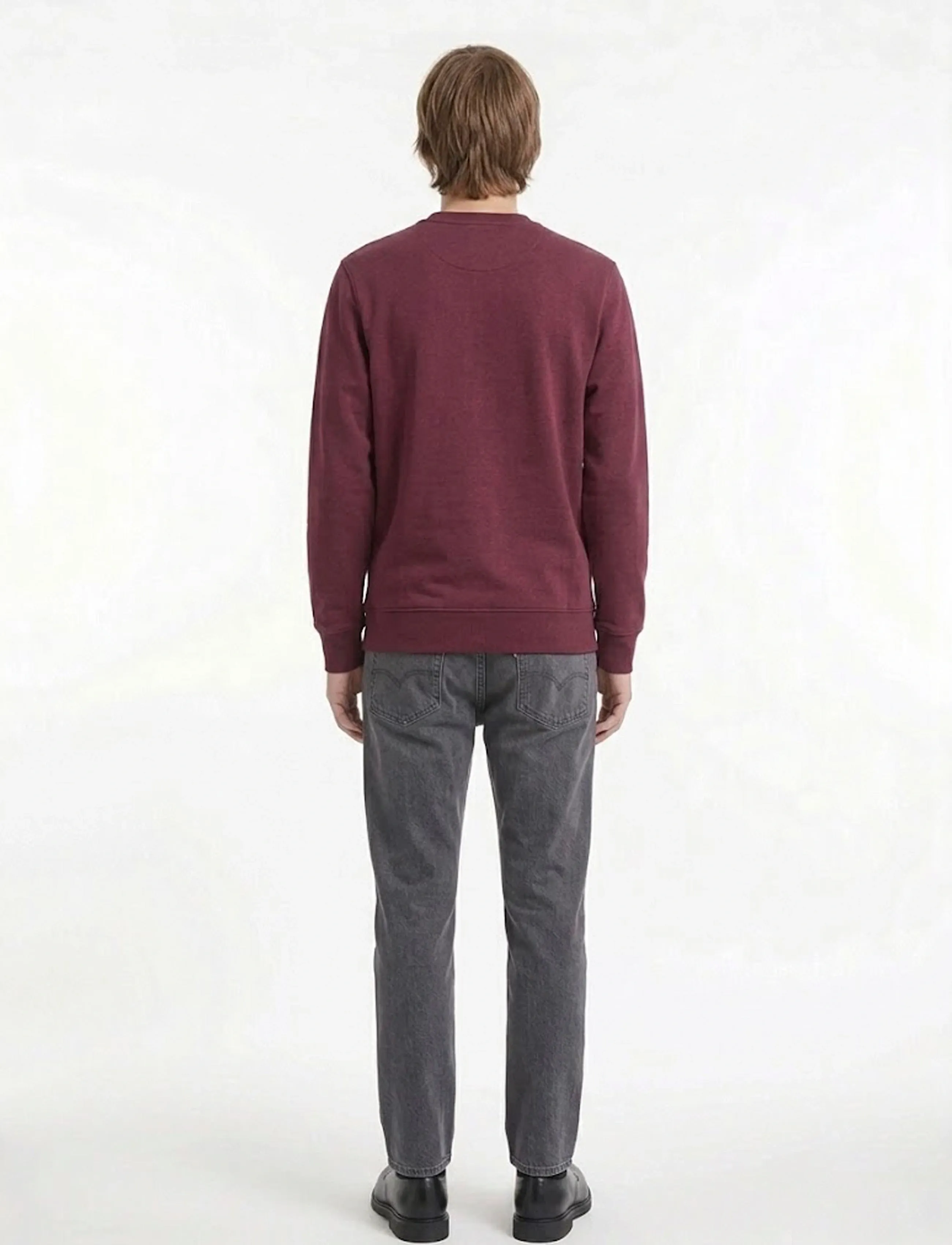 A QUESTION OF - Johannes Crewneck Garment Dyed - laveste priser - plum - 4