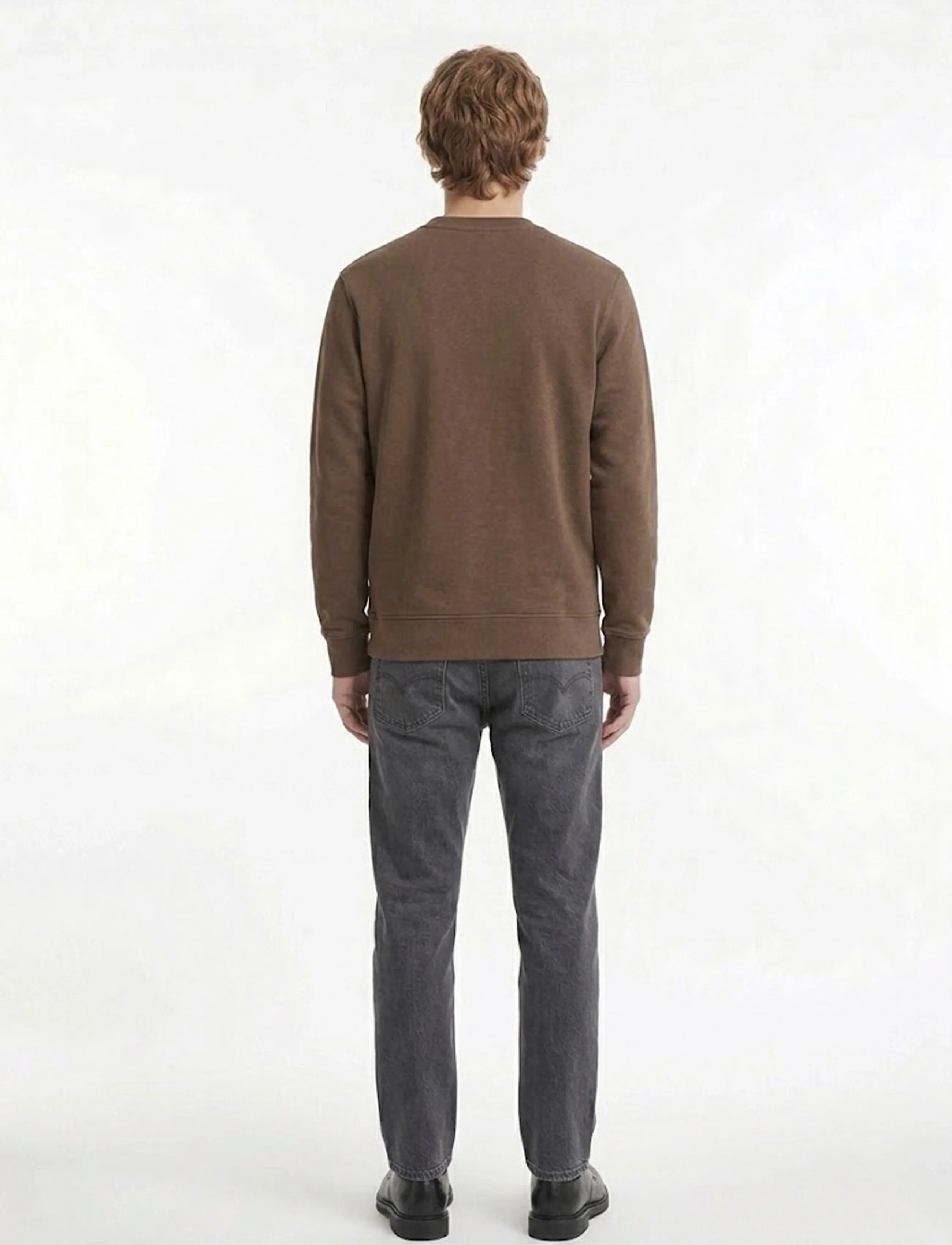 A QUESTION OF - Johannes Crewneck Garment Dyed - laveste priser - teak brown - 4