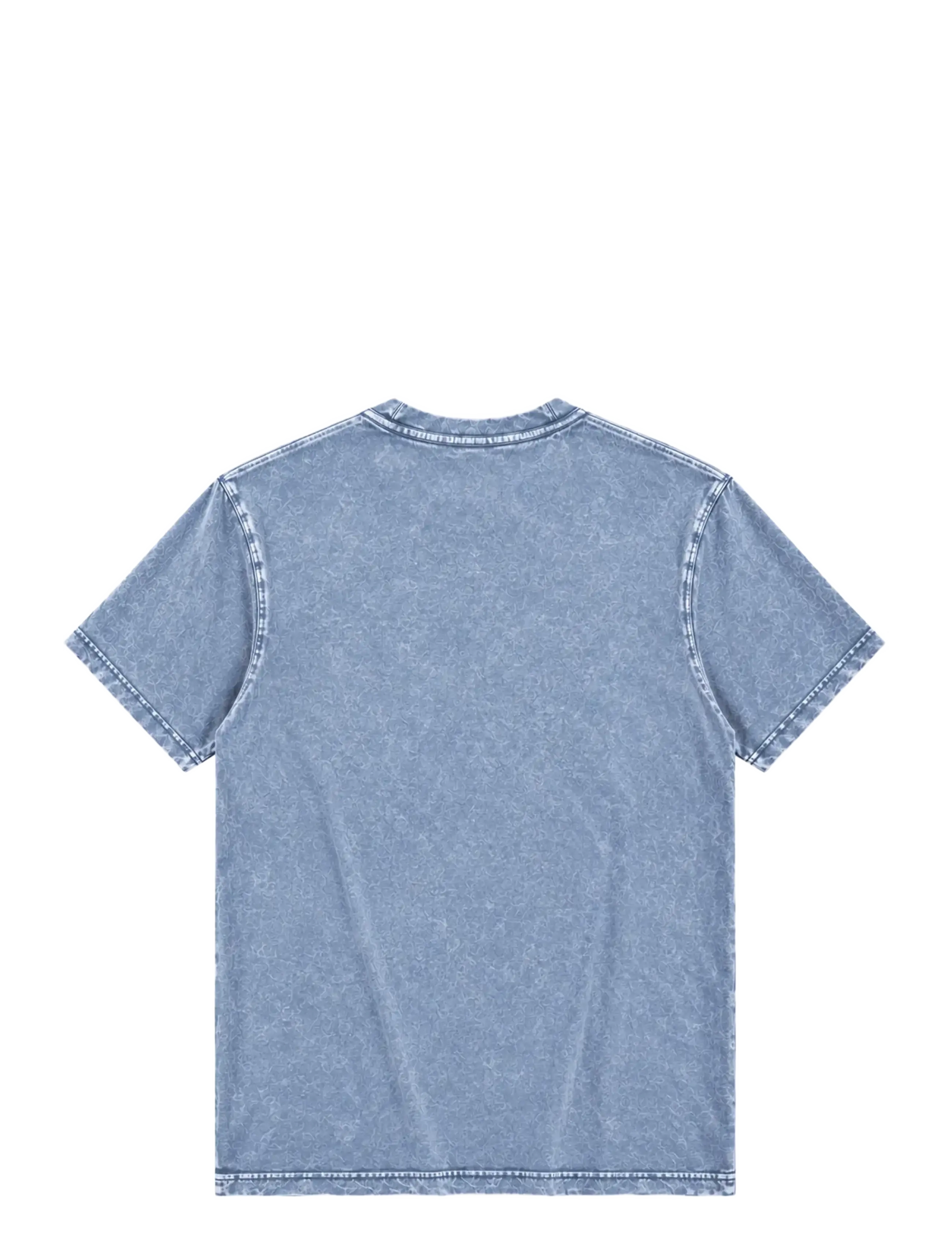 A QUESTION OF - Ozzy Tee Acid Wash - efterårstøj - dusty blue - 2