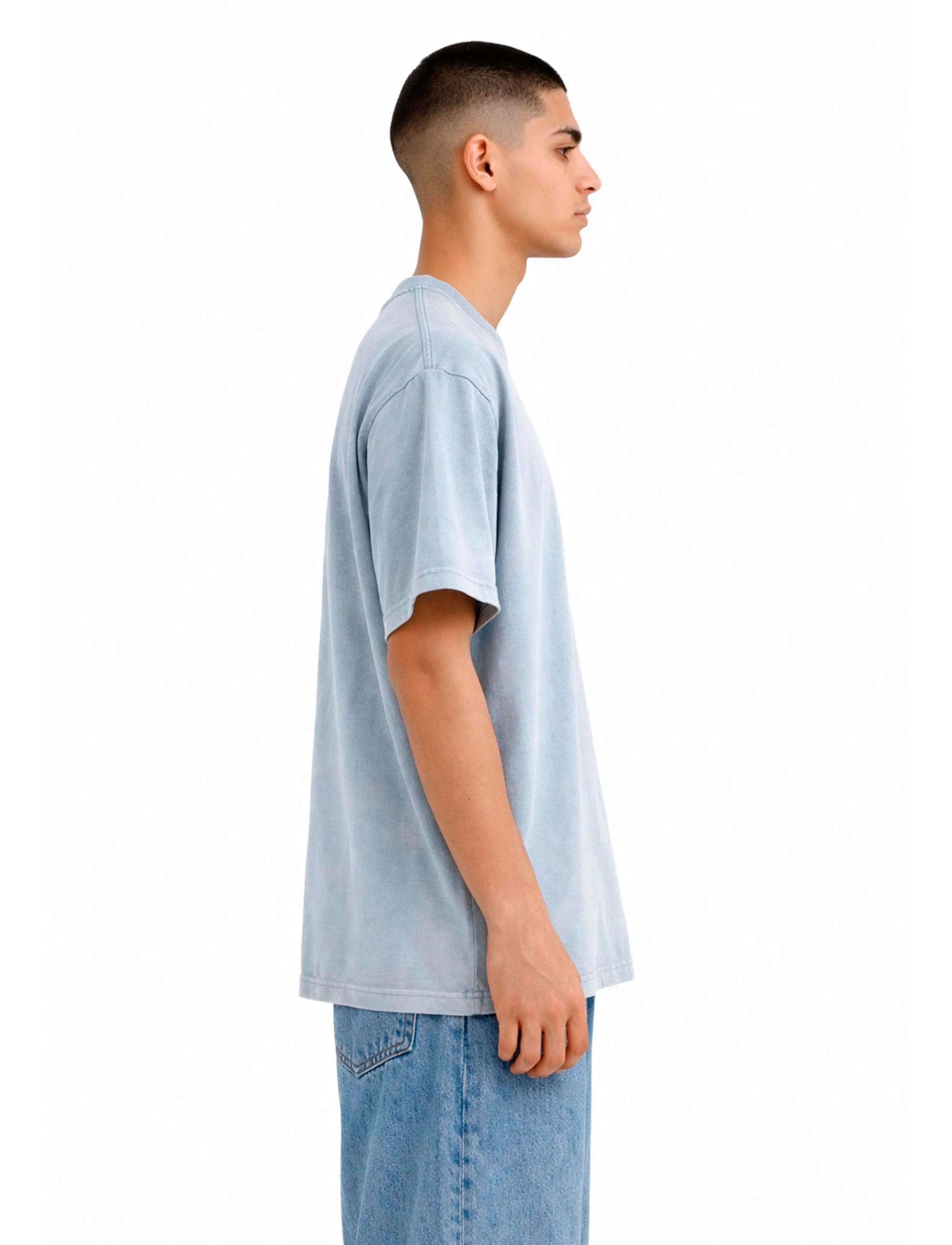A QUESTION OF - Ozzy Tee Acid Wash - laveste priser - dusty blue - 3