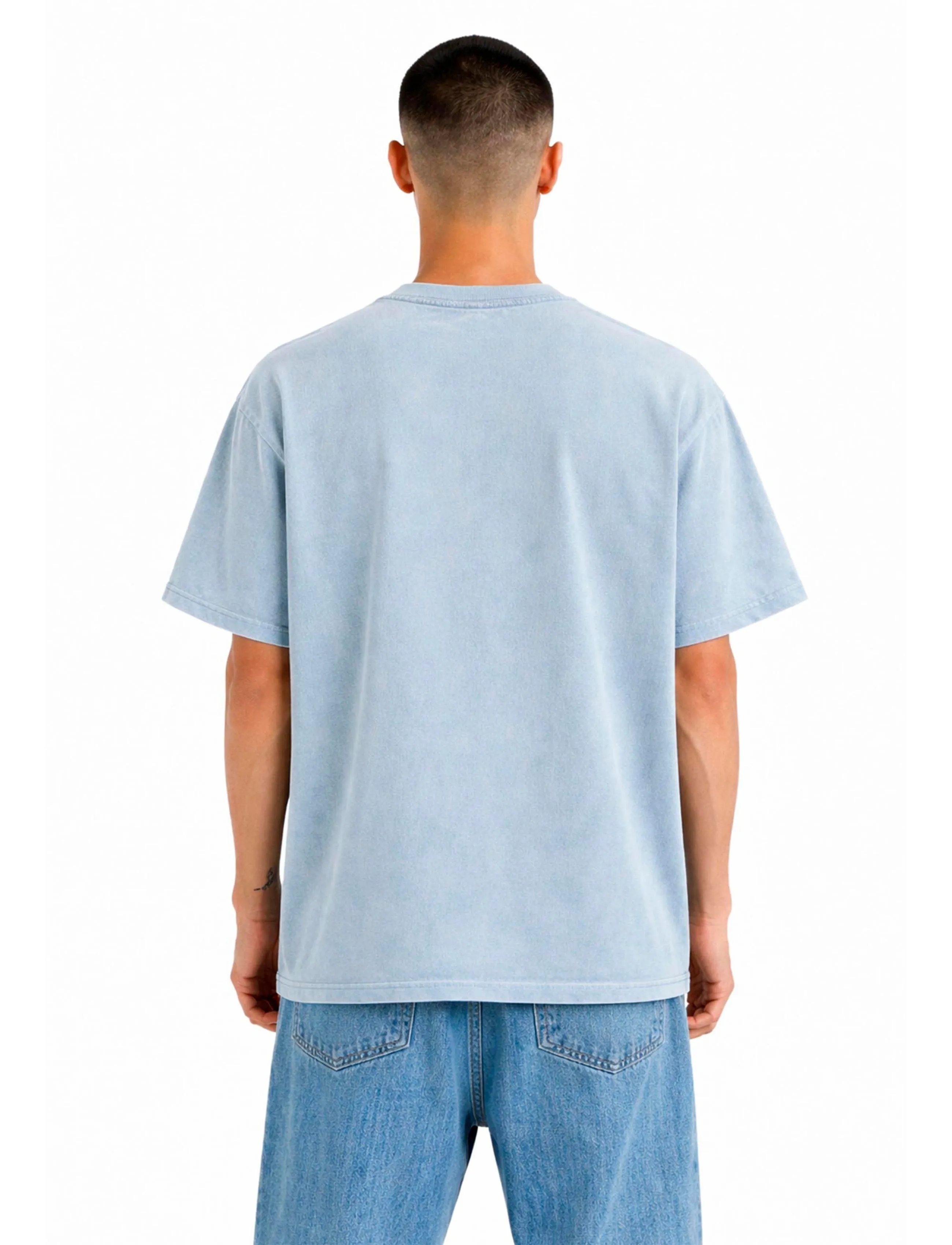 A QUESTION OF - Ozzy Tee Acid Wash - laveste priser - dusty blue - 4