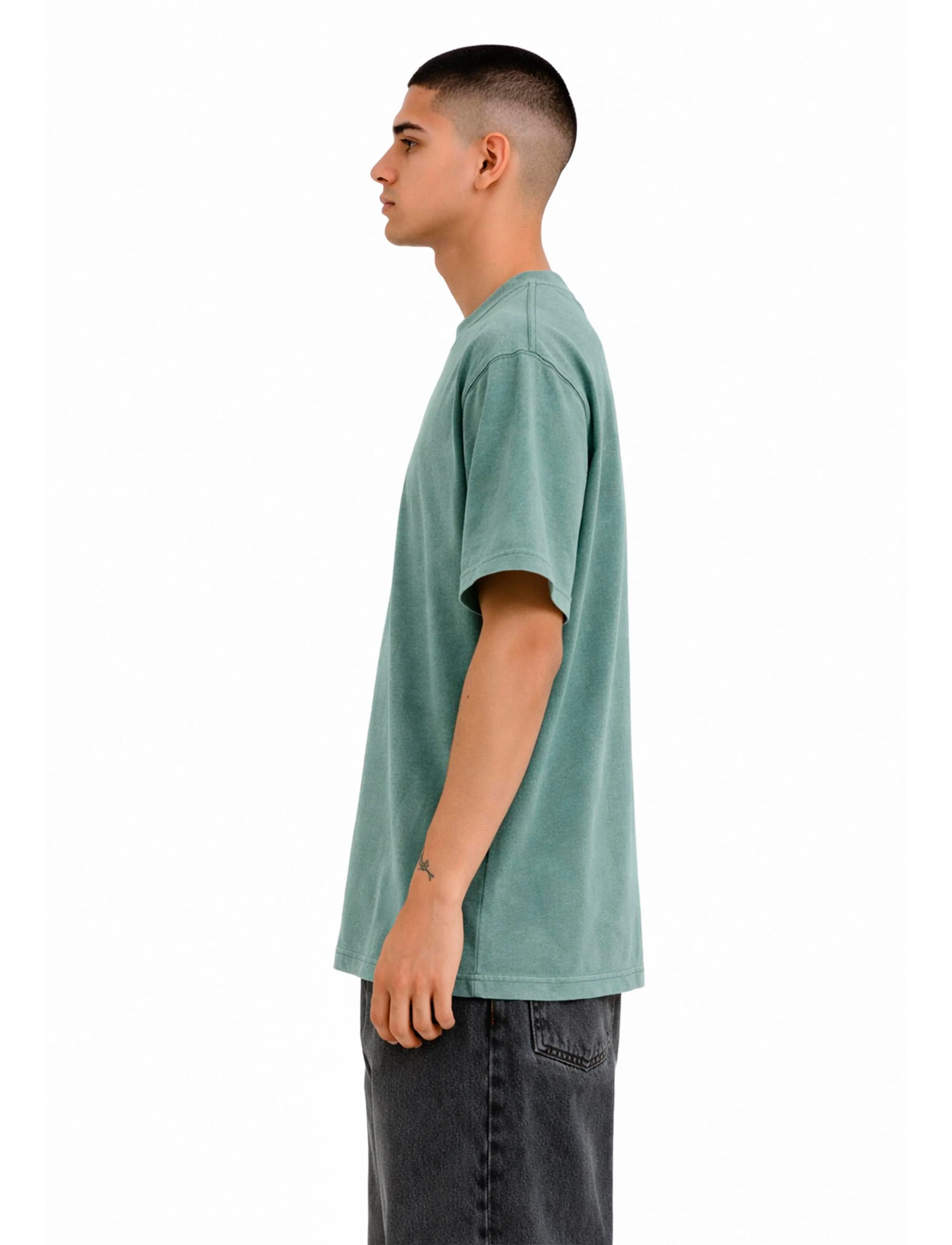 A QUESTION OF - Ozzy Tee Acid Wash - laveste priser - dusty green - 3