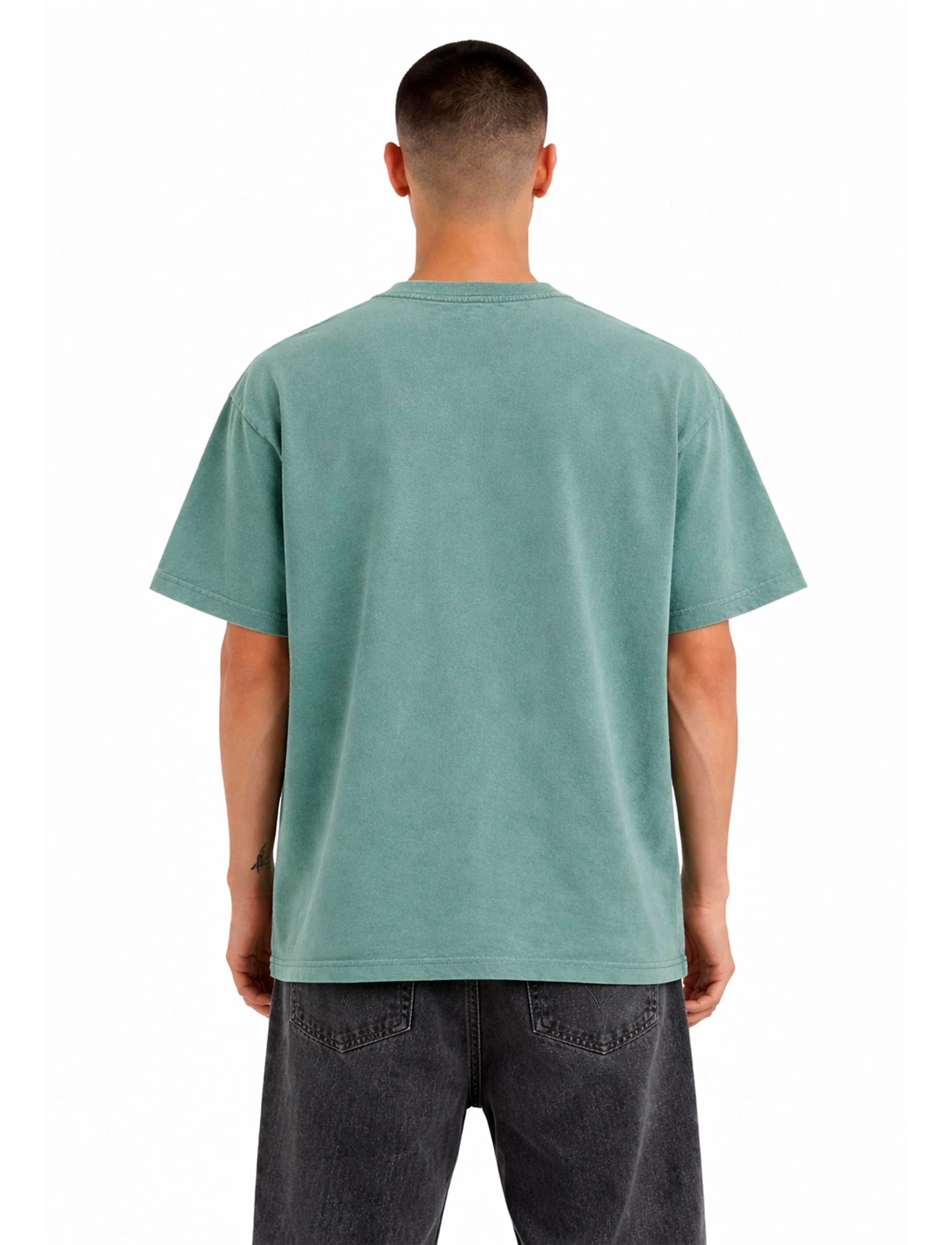A QUESTION OF - Ozzy Tee Acid Wash - laveste priser - dusty green - 4