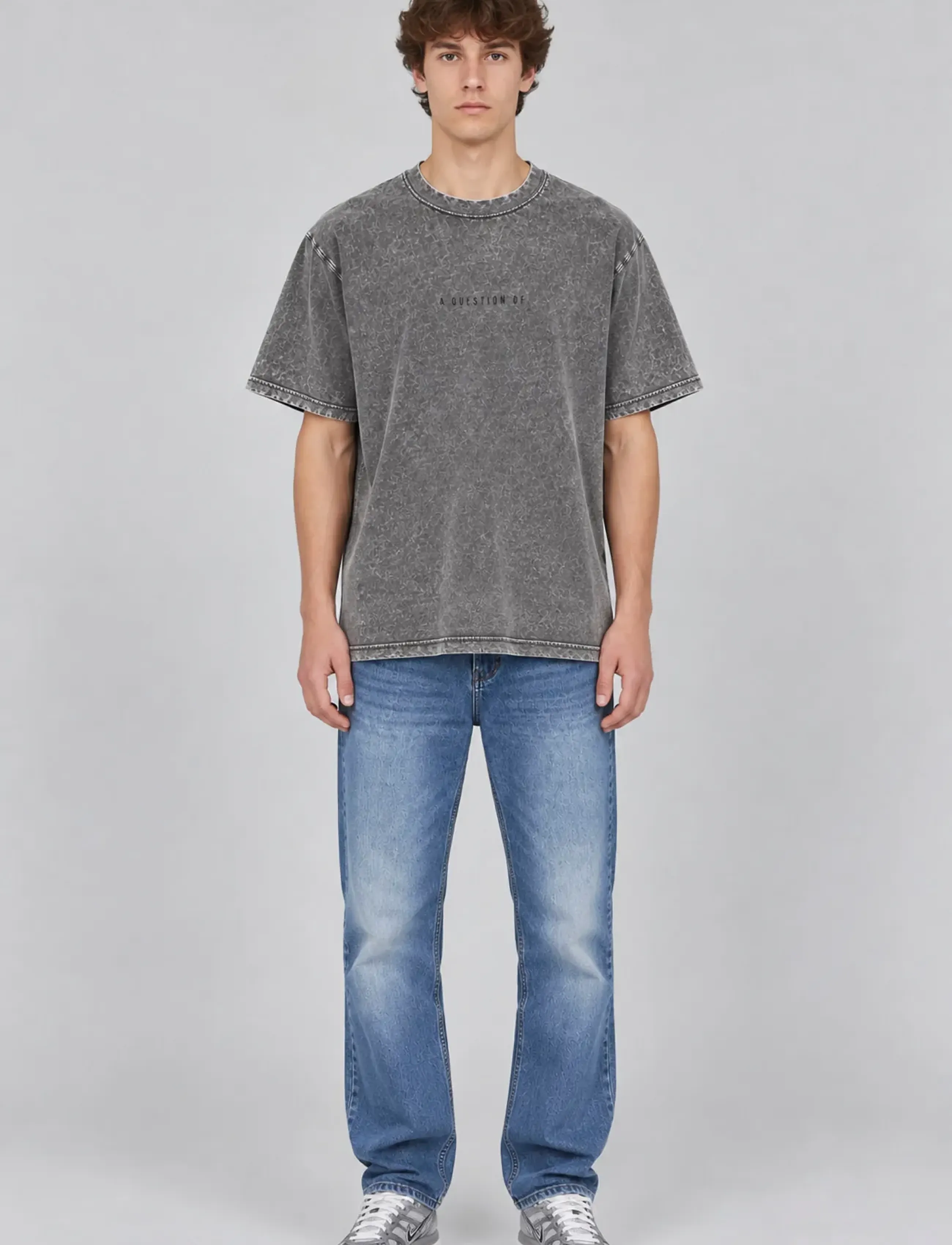 A QUESTION OF - Ozzy Tee Acid Wash - sügisesed riided - grey - 0