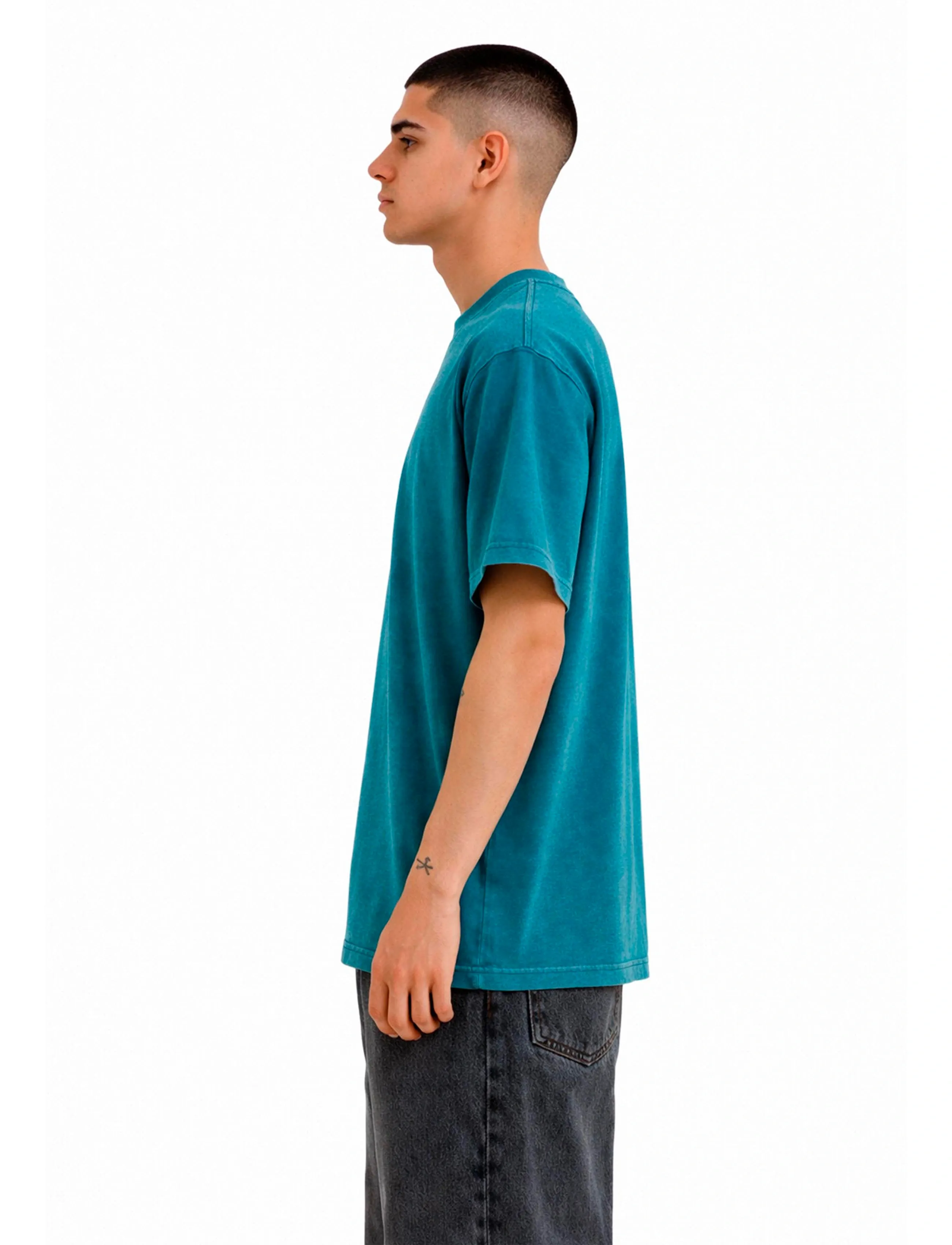 A QUESTION OF - Ozzy Tee Acid Wash - laveste priser - indigo - 3