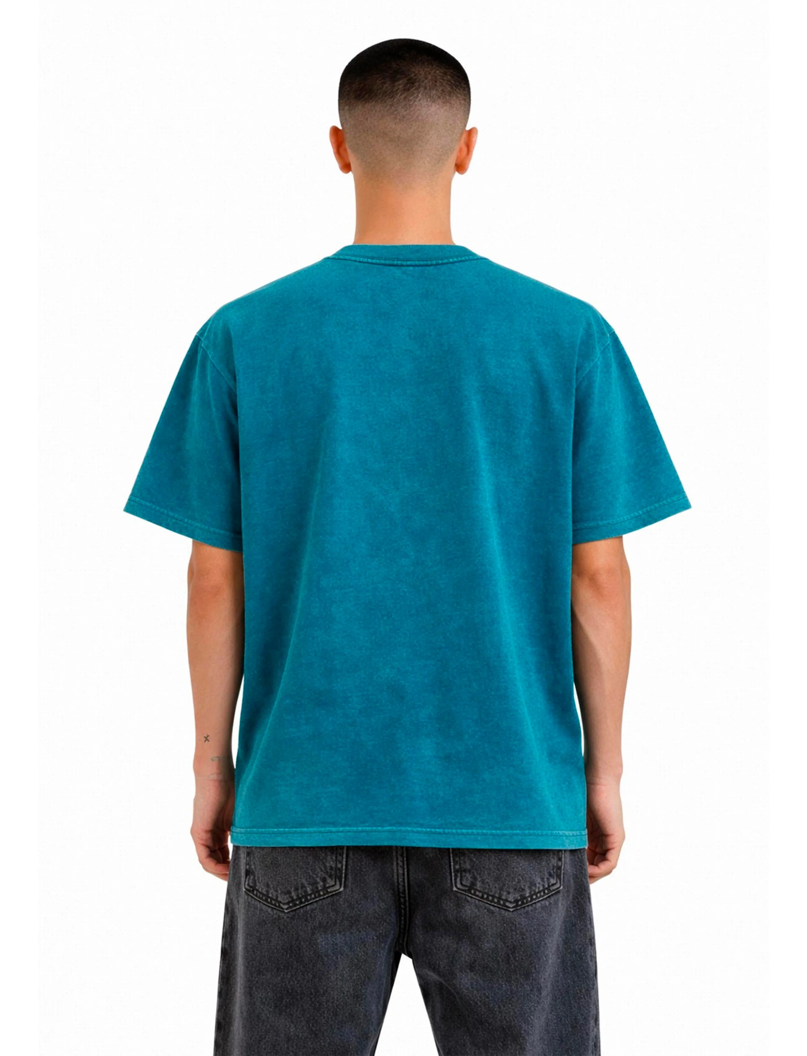 A QUESTION OF - Ozzy Tee Acid Wash - laveste priser - indigo - 4