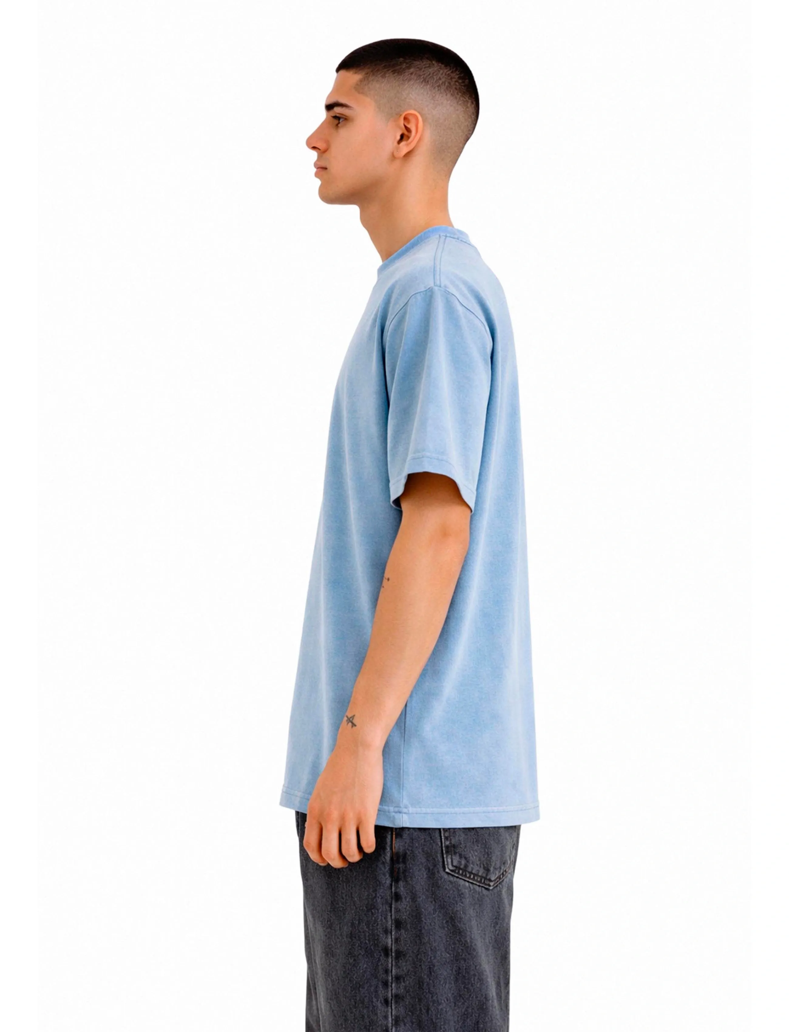 A QUESTION OF - Ozzy Tee Acid Wash - laveste priser - light blue - 3