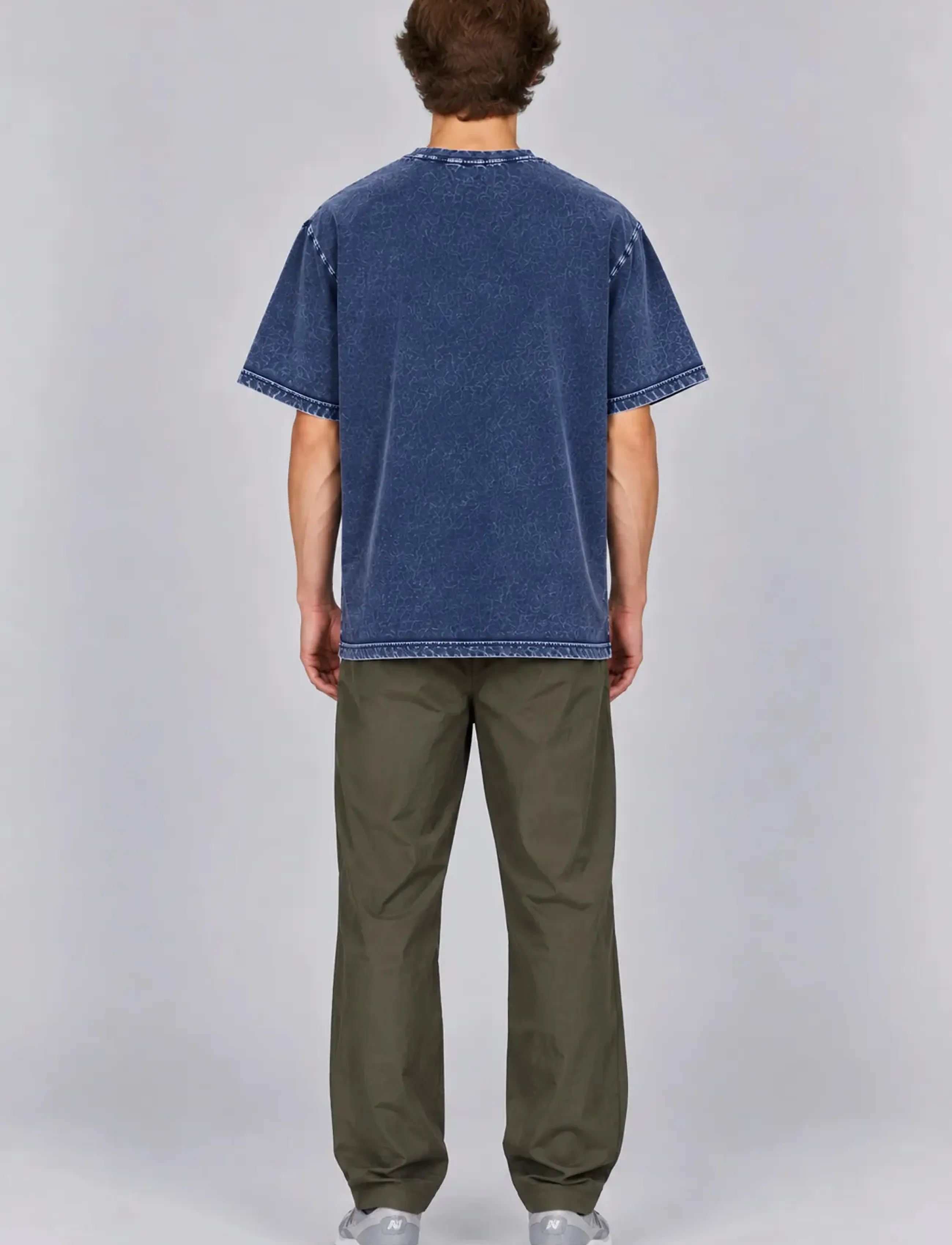 A QUESTION OF - Ozzy Tee Acid Wash - t-shirts - navy - 4