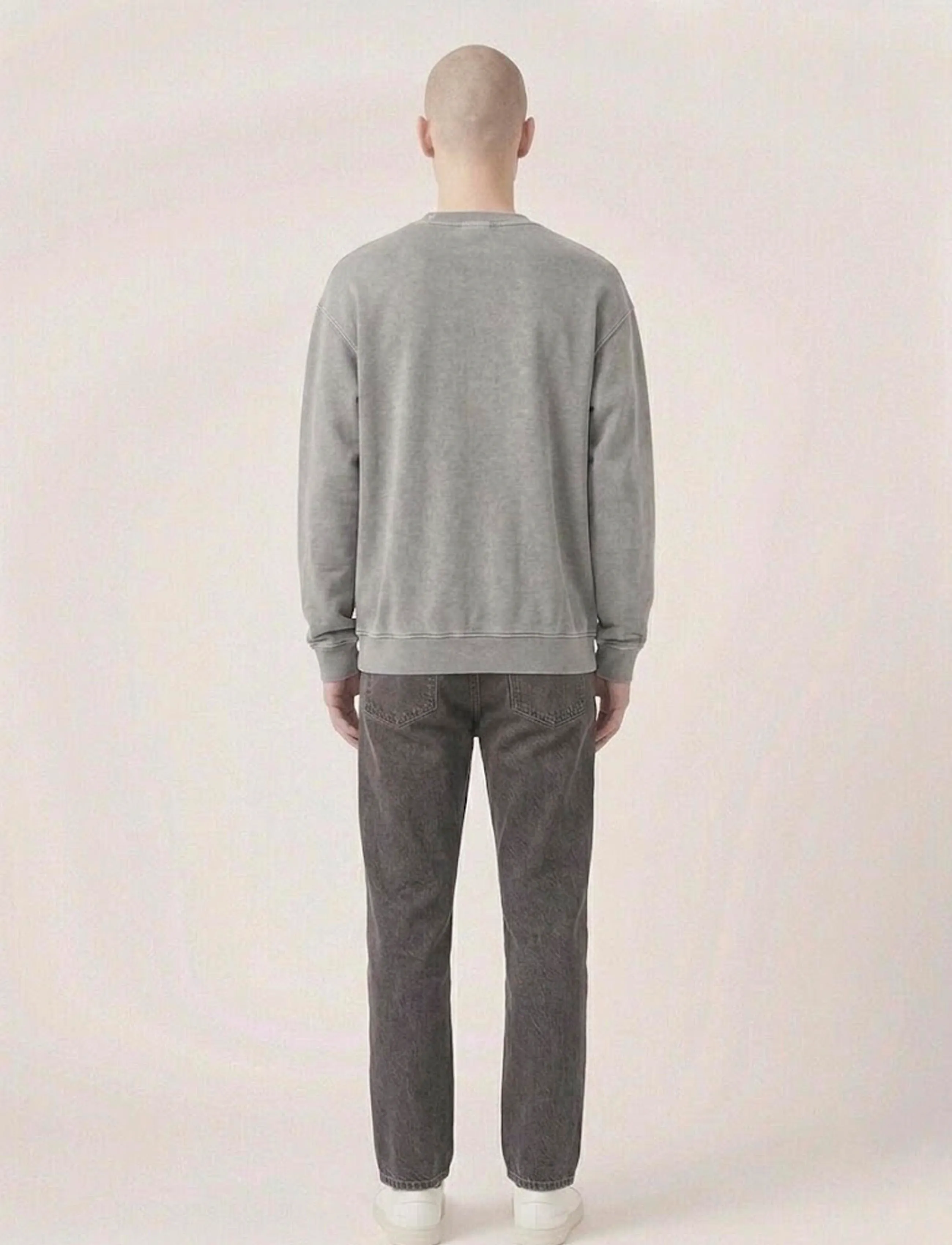A QUESTION OF - Ollie Crewneck Acid Wash - sweatshirts - dusty blue - 4