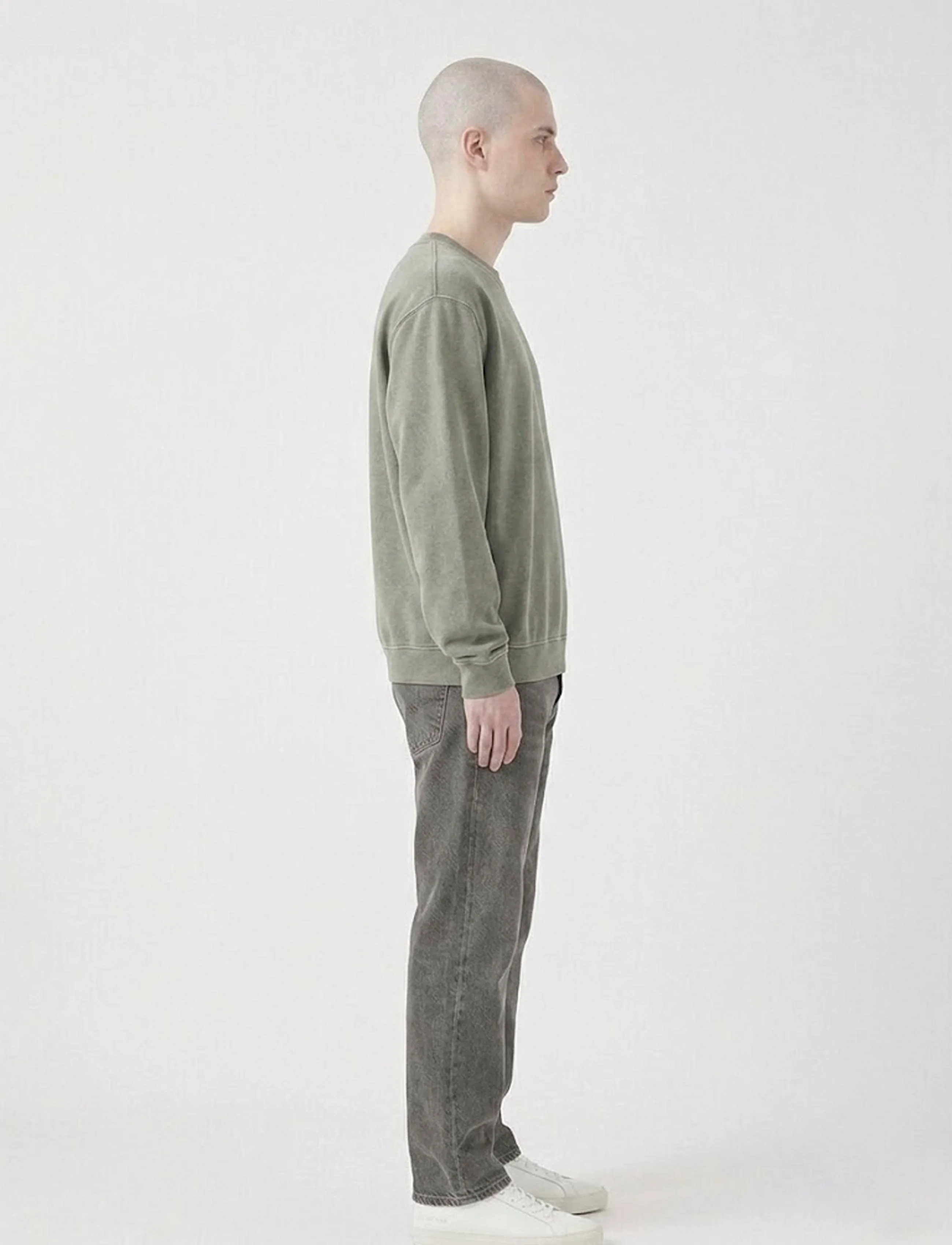 A QUESTION OF - Ollie Crewneck Acid Wash - sweatshirts - dusty green - 3