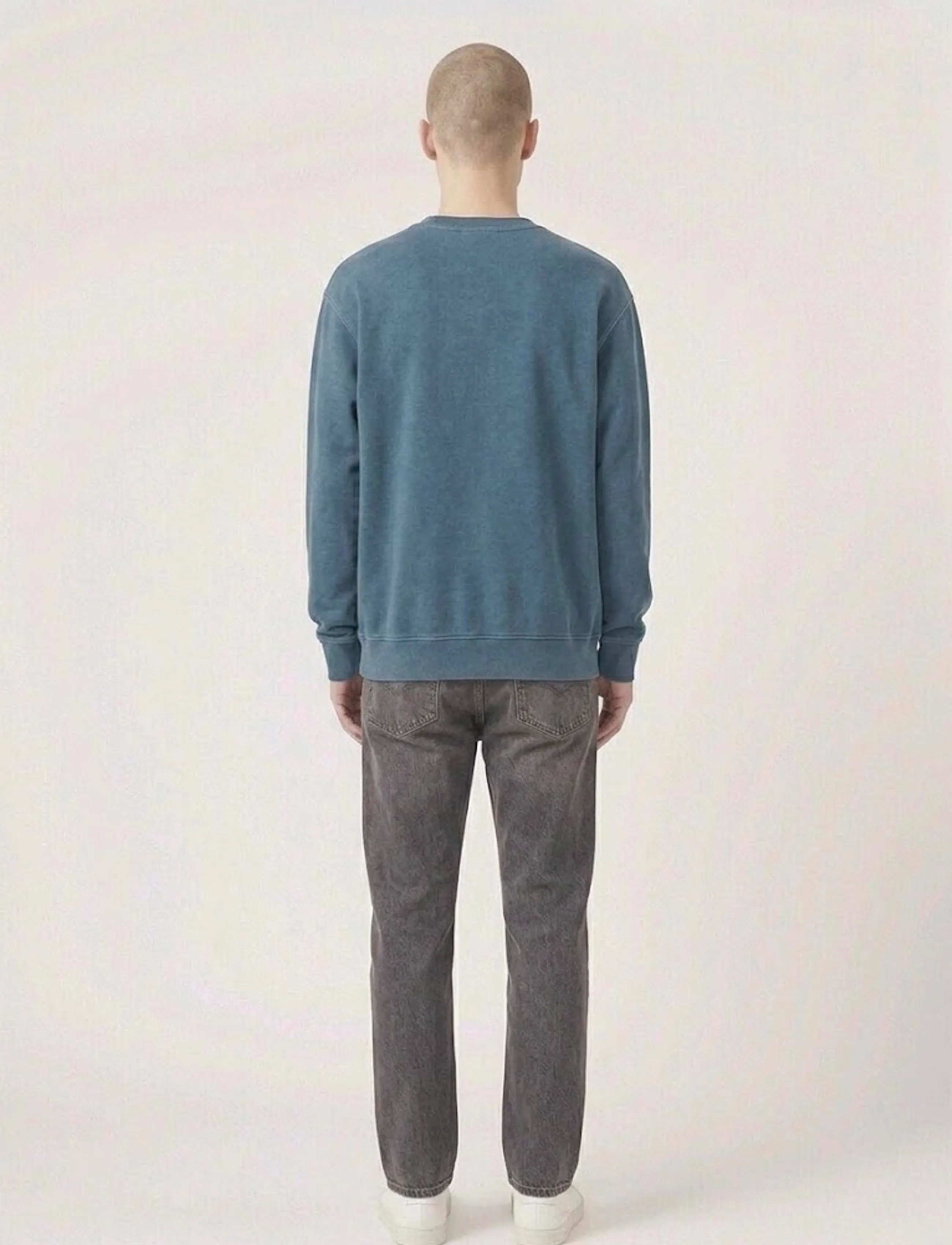 A QUESTION OF - Ollie Crewneck Acid Wash - sweatshirts - indigo - 4