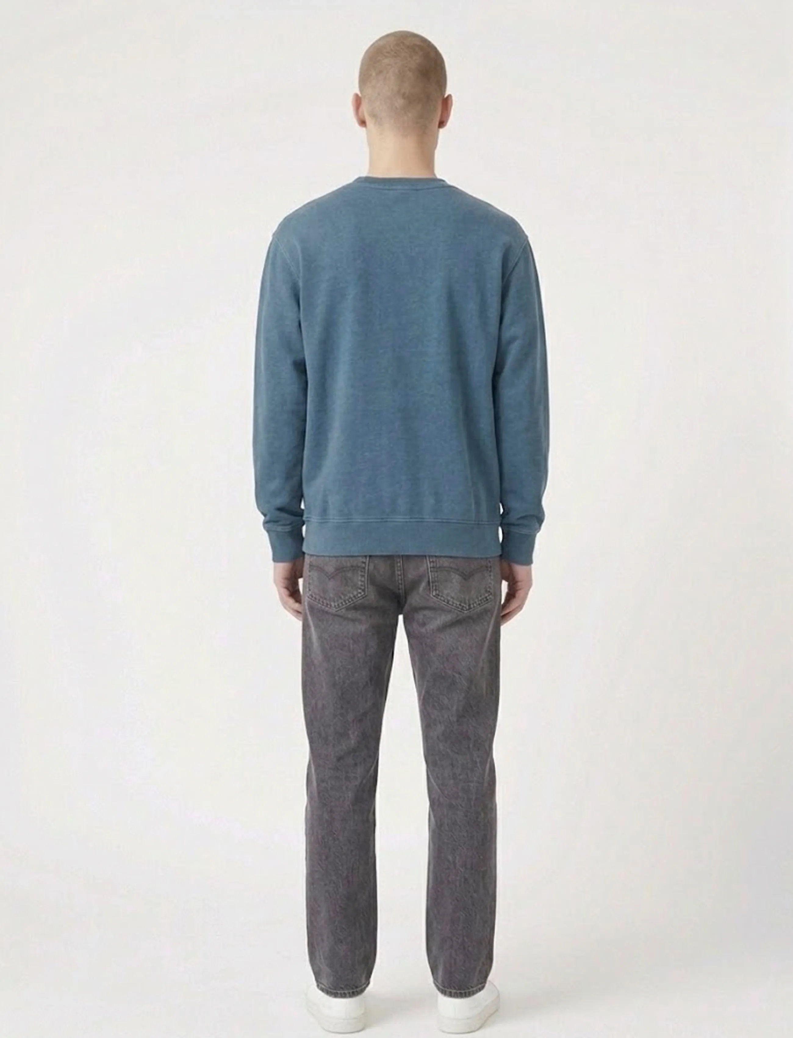 A QUESTION OF - Ollie Crewneck Acid Wash - sweatshirts - navy - 4